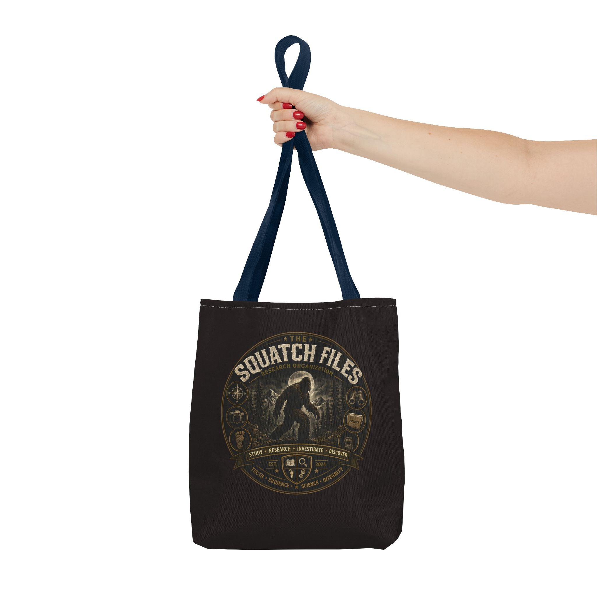 Squatch Files Tote Bag — Bigfoot Investigation Graphic Tote