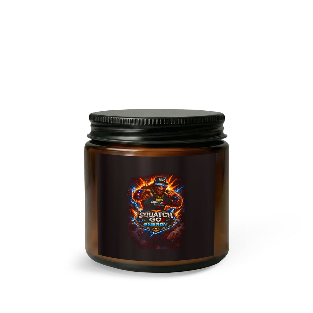 Sasquatch BBQ Candles Set — Amber Jar Candle with Matches & Wick Trimmer