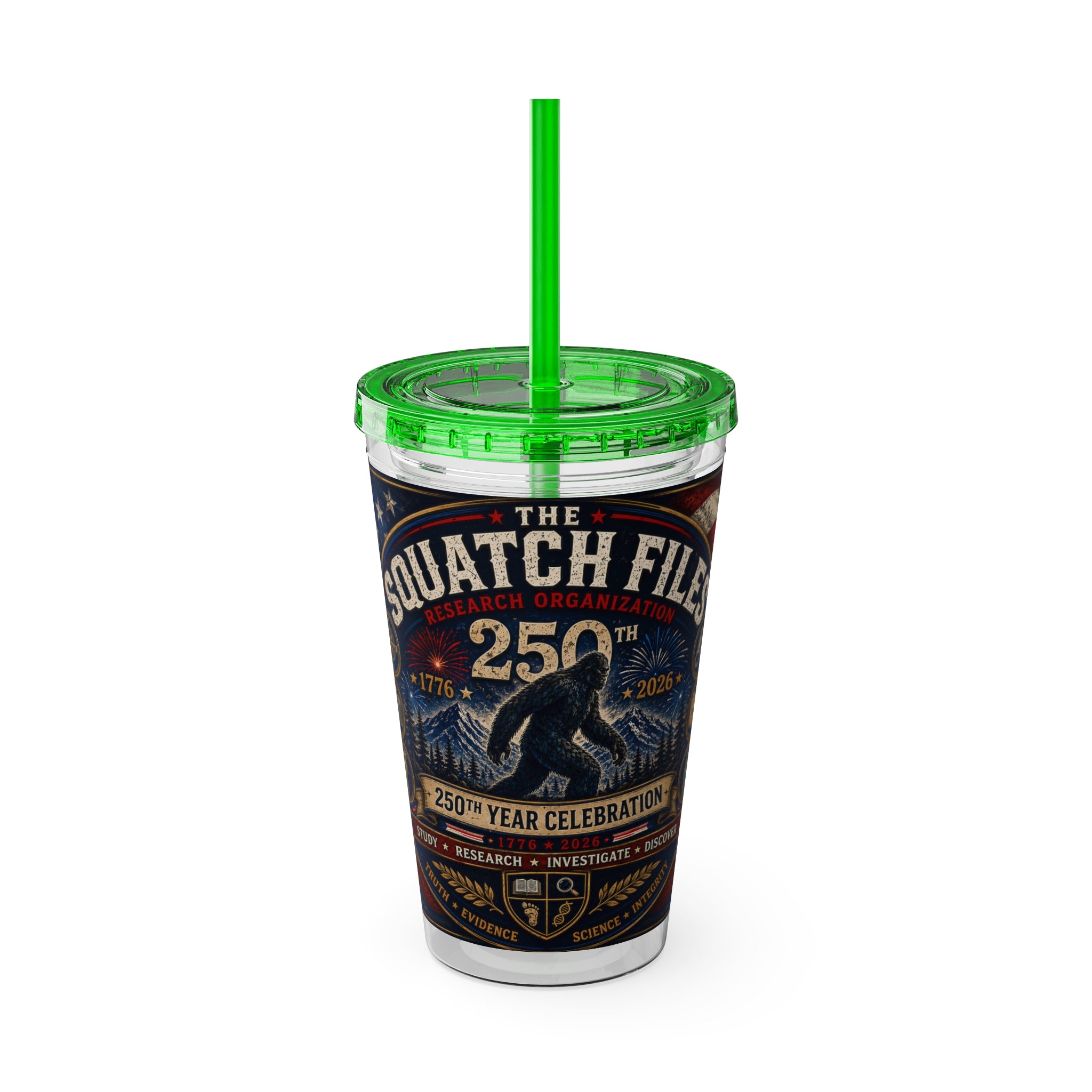 Sasquatch Files 250th Anniversary Tumbler — 16oz Insulated Straw Cup