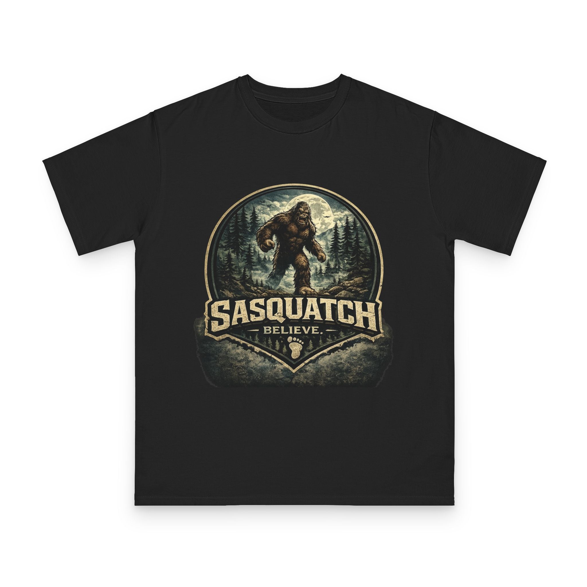 Sasquatch Believe T-Shirt — Vintage Bigfoot Forest Graphic Tee