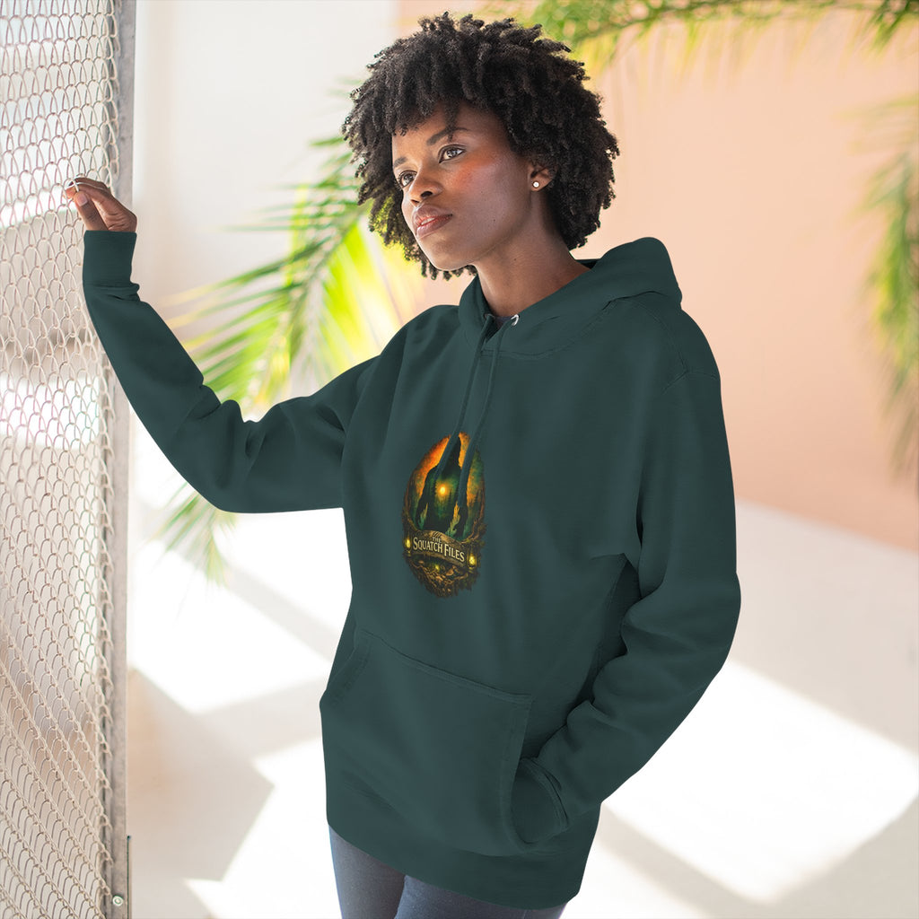 Squatch Go Energy Hoodie — Bigfoot Graphic Fleece Pullover (Made by Nature, Built by Science)