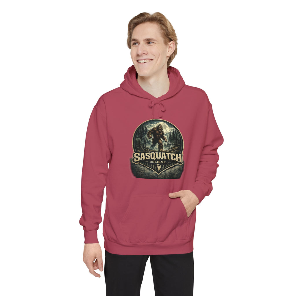 Sasquatch Graphic Hoodie – Vintage Bigfoot Adventure Sweatshirt