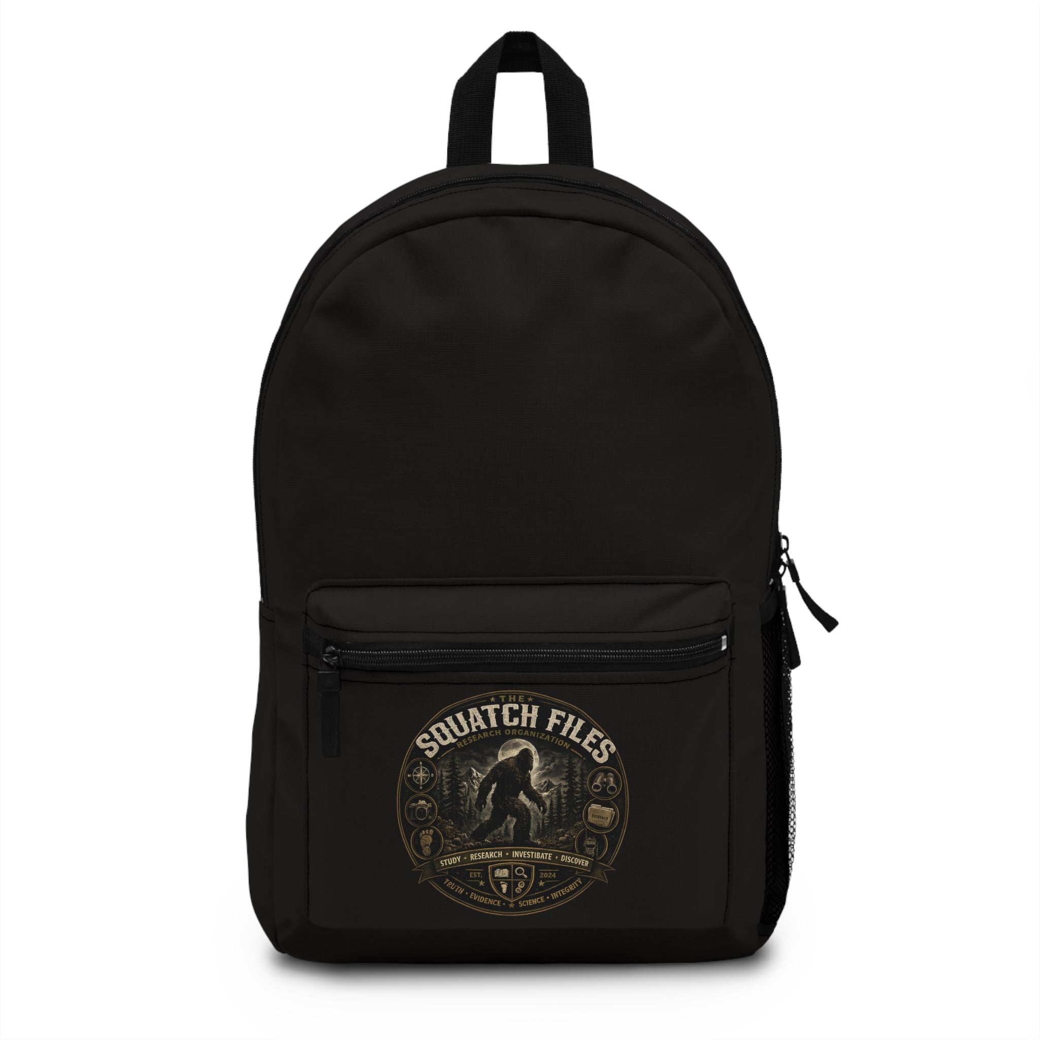 Squatch Files Vintage Sasquatch Backpack — Bigfoot Adventure Daypack
