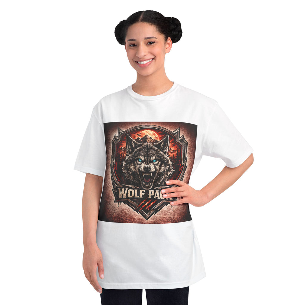 Wolf Pack Graphic T-Shirt — Fierce Wolf Emblem Tee