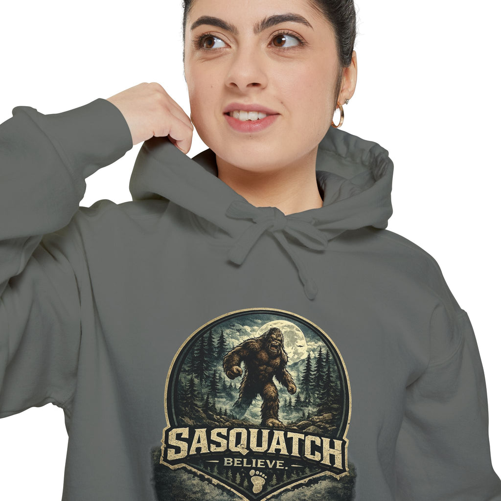 Sasquatch Graphic Hoodie – Vintage Bigfoot Adventure Sweatshirt