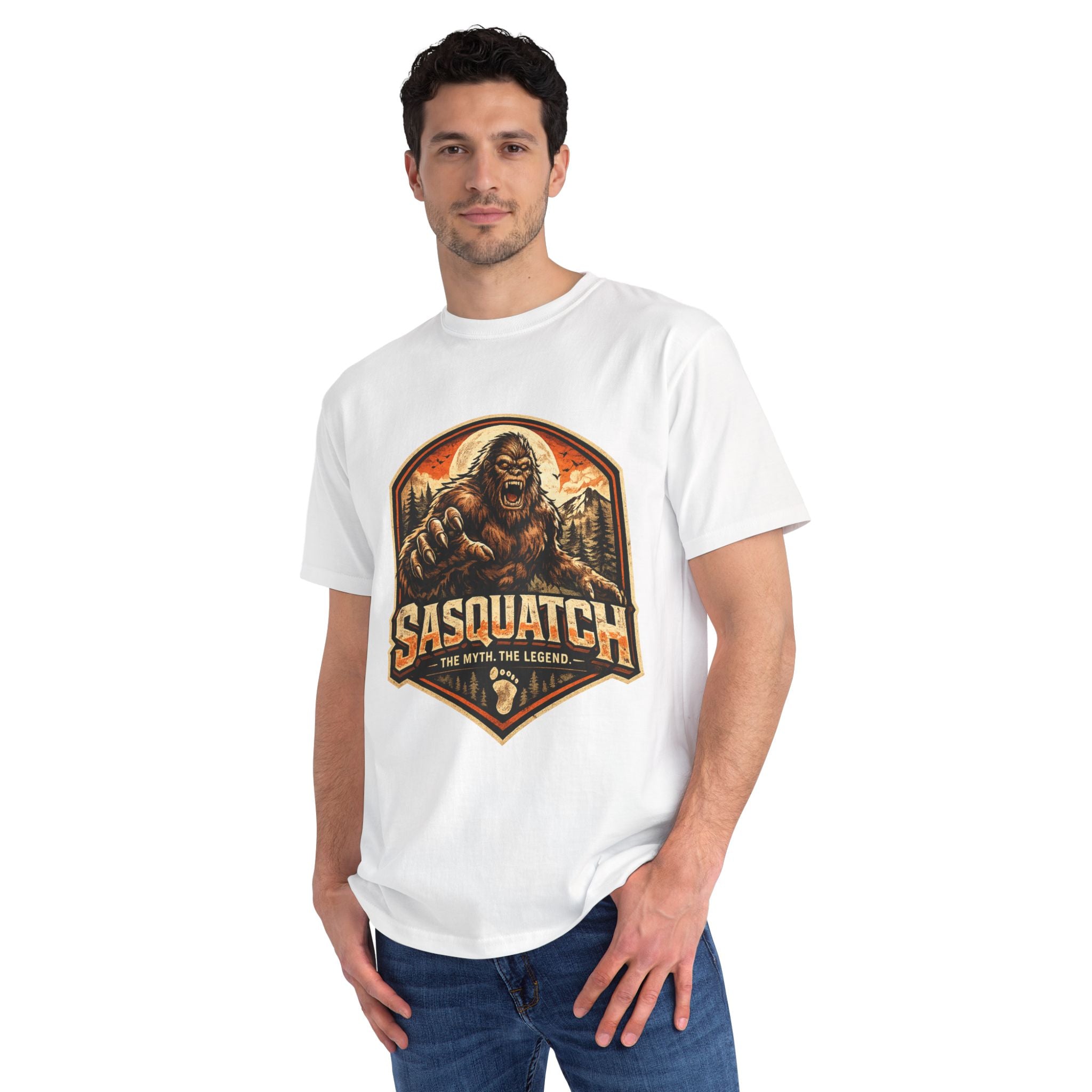 Sasquatch Graphic T-Shirt — "Sasquatch: The Myth The Legend" Retro Outdoor Tee