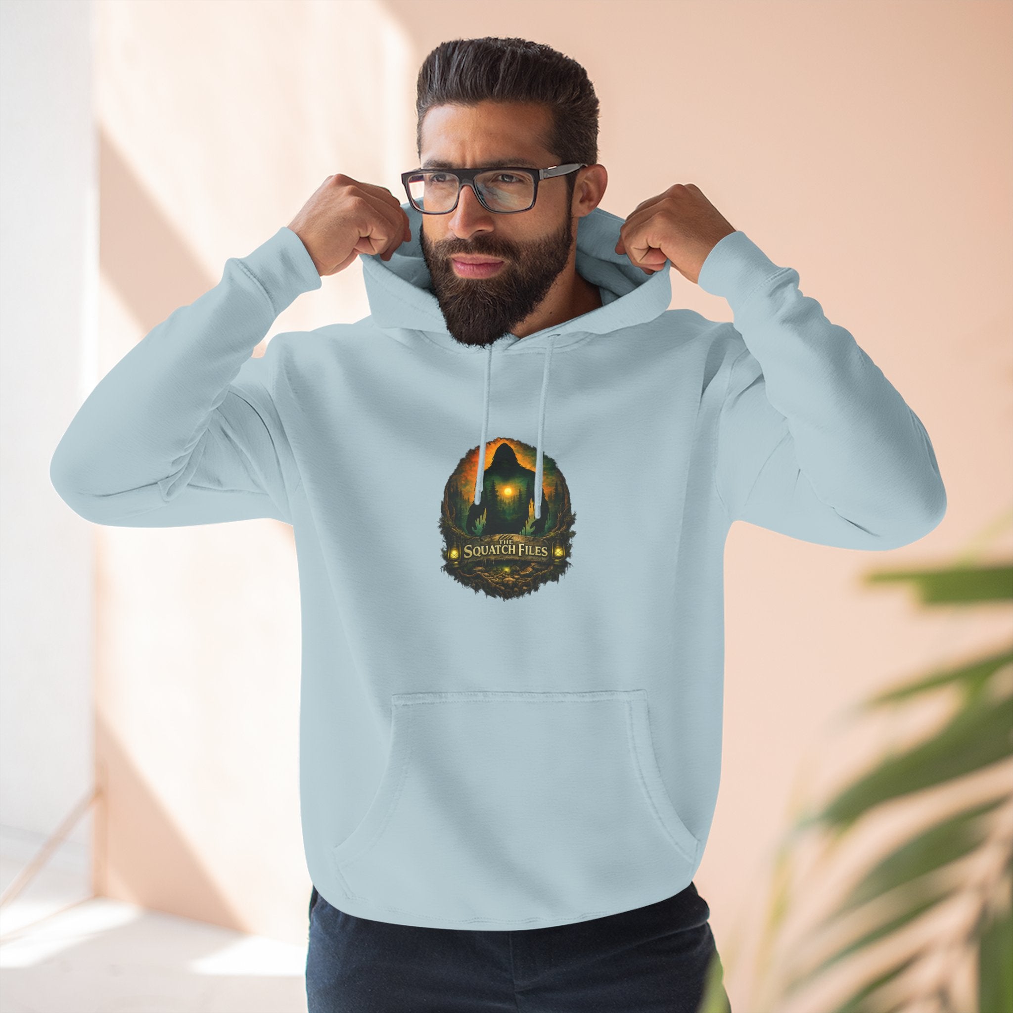 Squatch Go Energy Hoodie — Bigfoot Graphic Fleece Pullover (Made by Nature, Built by Science)