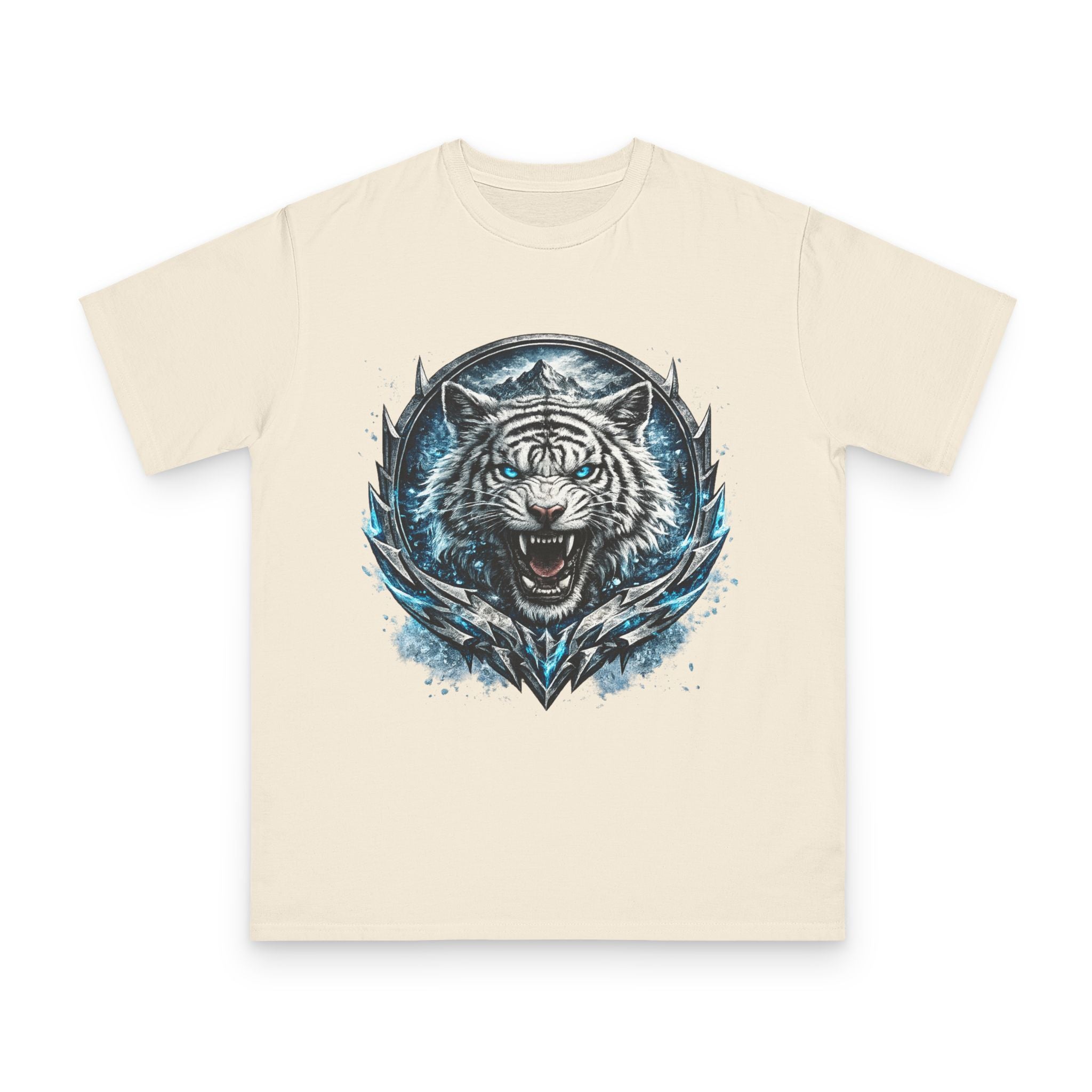 White Tiger Graphic T-Shirt — Fierce Ice-Cold Predator Design