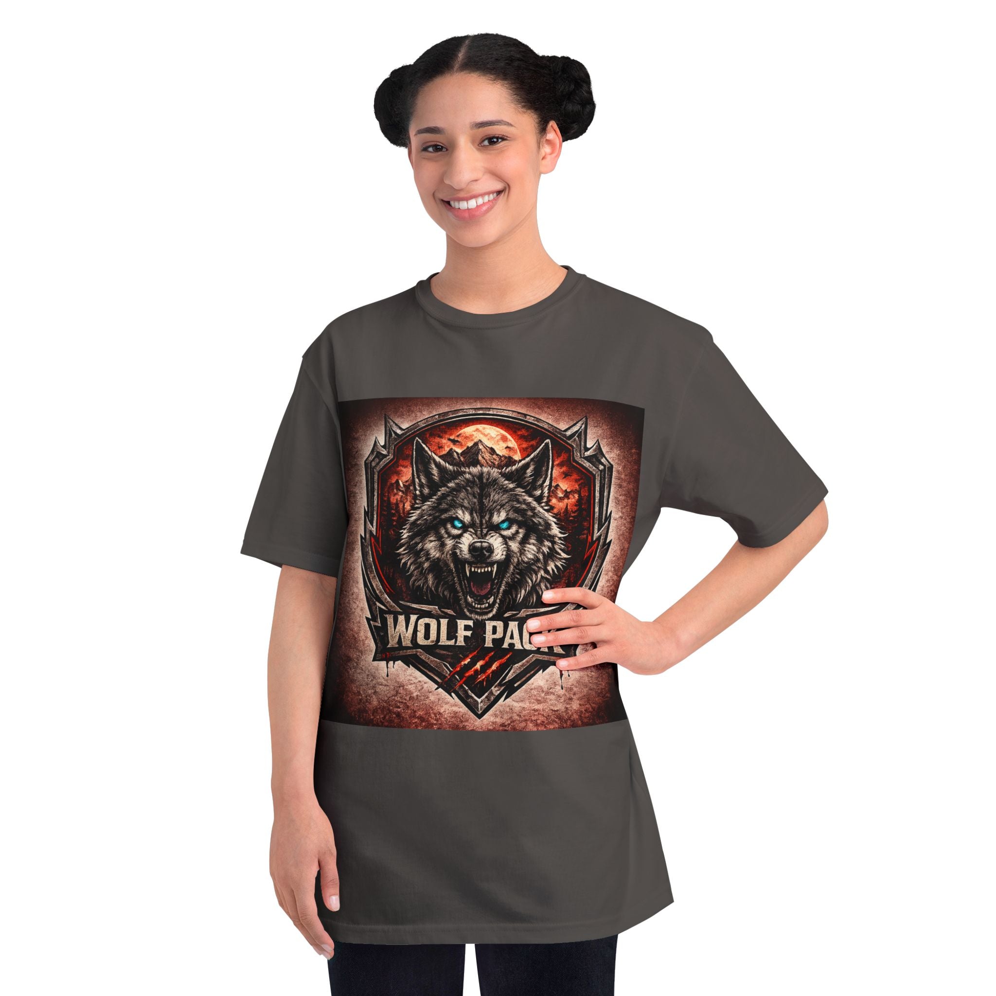 Wolf Pack Graphic T-Shirt — Fierce Wolf Emblem Tee