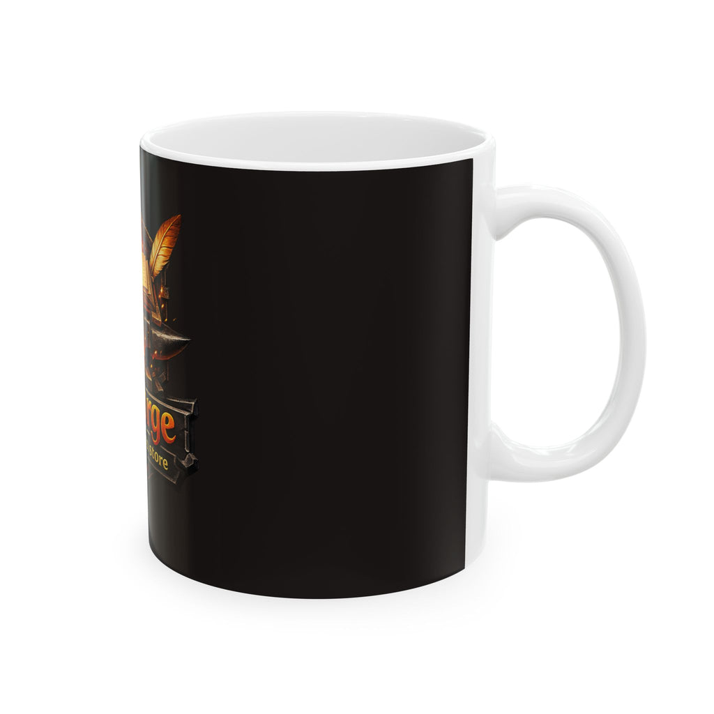 BookForge Logo Ceramic Mug — Fantasy Writer & Gamer Coffee Cup (11oz/15oz)