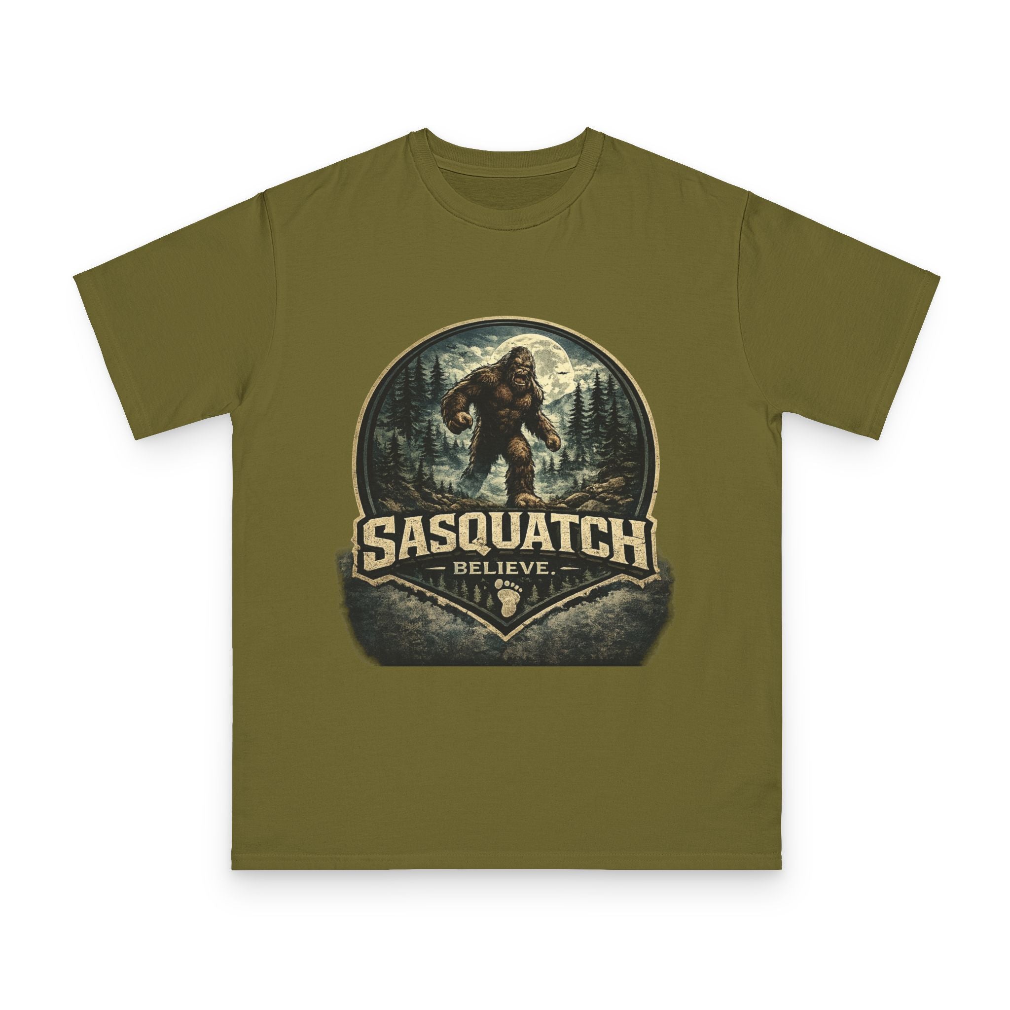 Sasquatch Believe T-Shirt — Vintage Bigfoot Forest Graphic Tee