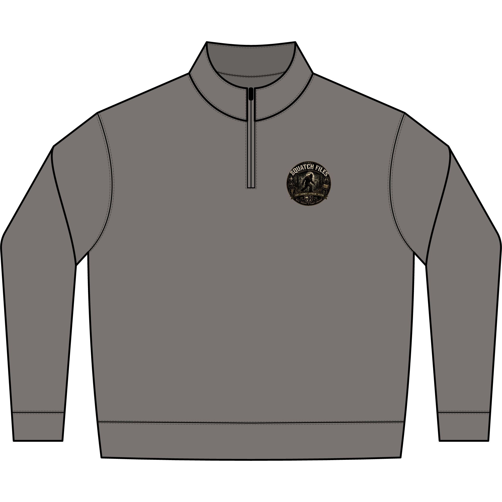 Embroidered Mountain Compass Half-Zip Sweatshirt