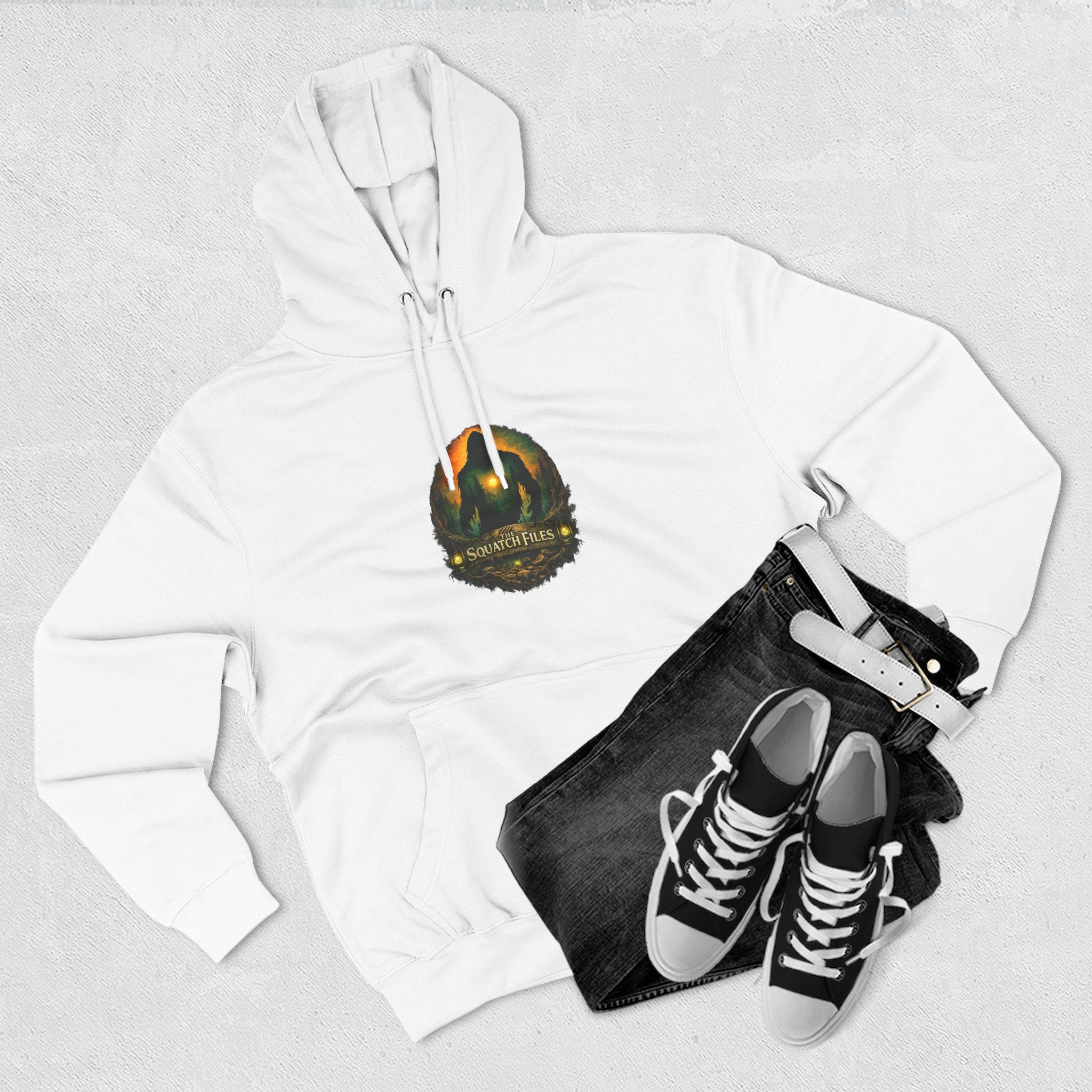 Squatch Go Energy Hoodie — Bigfoot Graphic Fleece Pullover (Made by Nature, Built by Science)