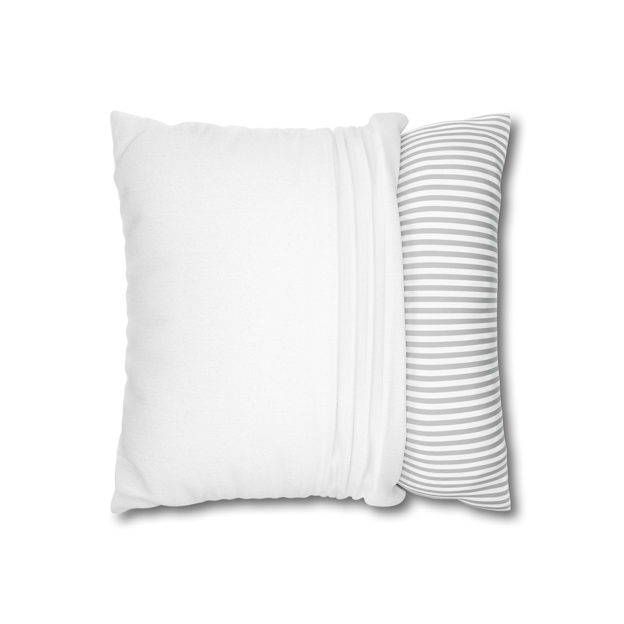 Roaring White Tiger Decorative Pillowcase — Blue Eyes Accent Throw Pillow