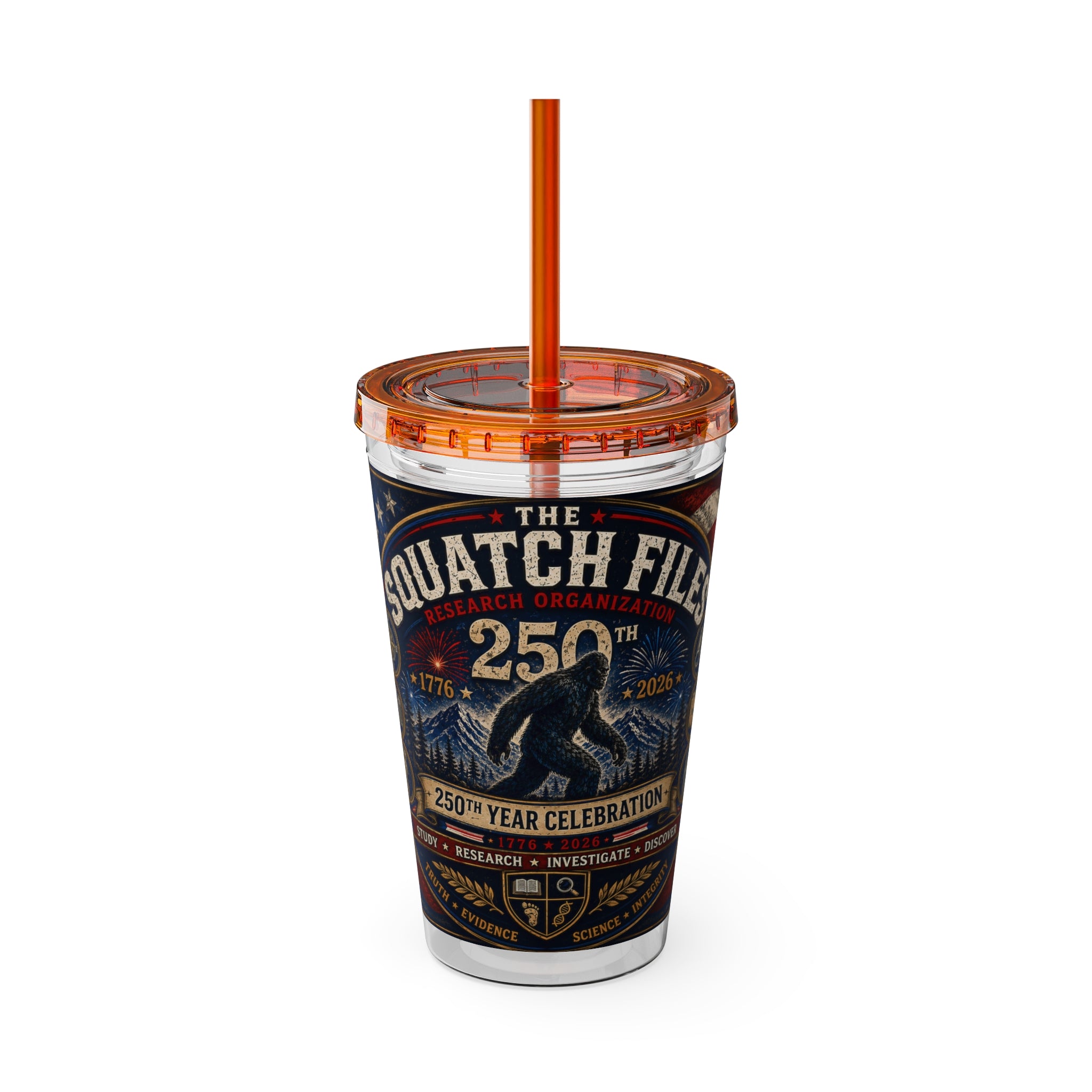 Sasquatch Files 250th Anniversary Tumbler — 16oz Insulated Straw Cup