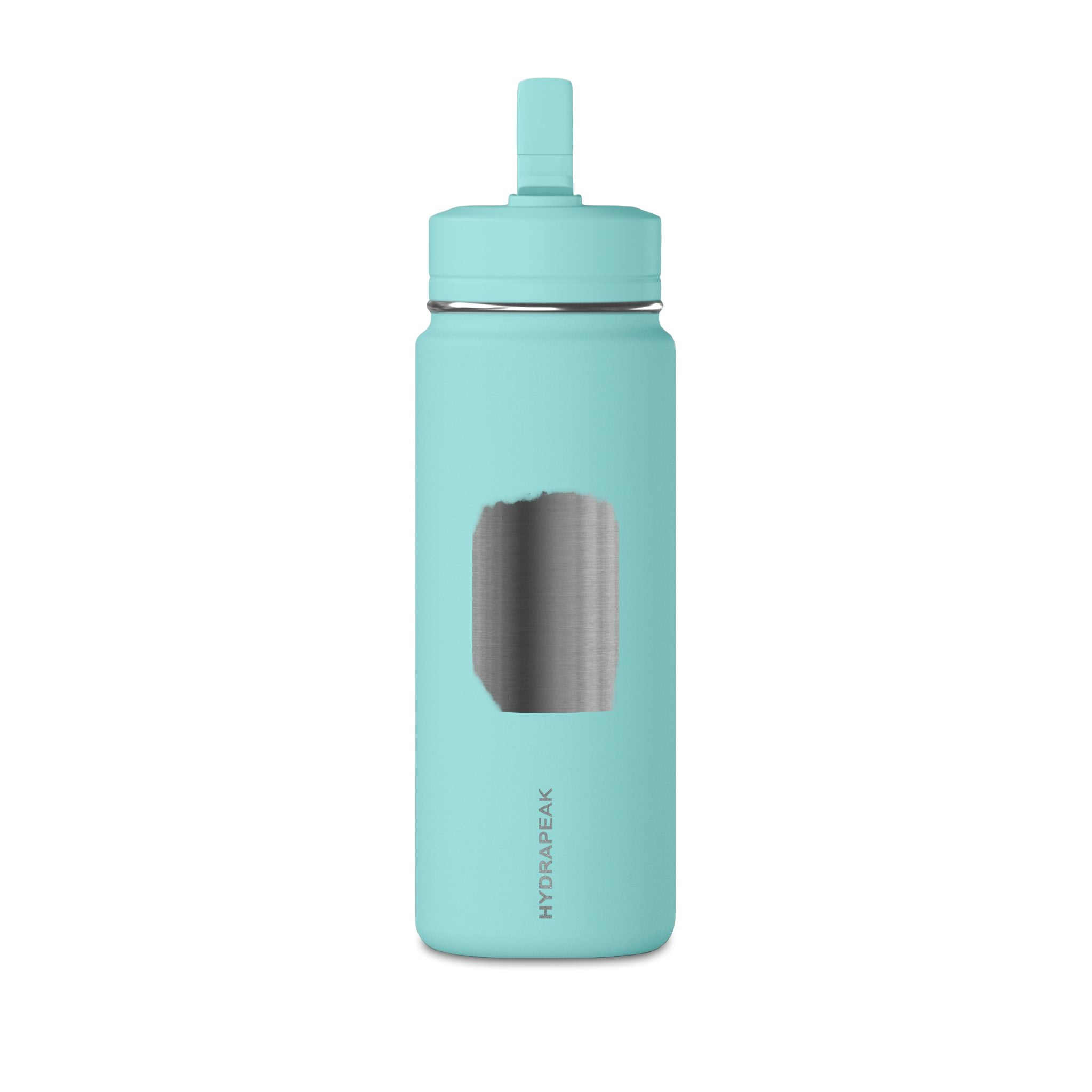 20oz Mini Water Bottle with Gray Brushstroke Design — Lightweight Straw Bottle for Kids & Everyday Hydration