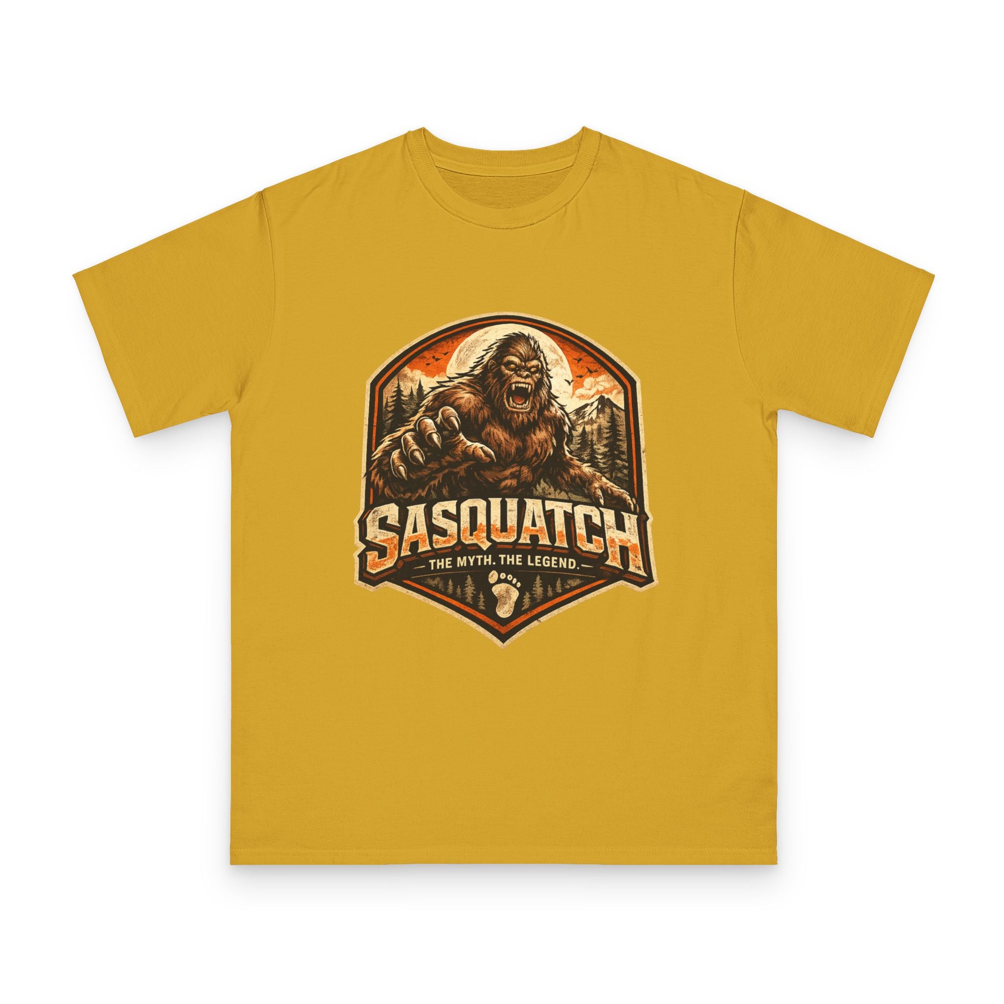 Sasquatch Graphic T-Shirt — "Sasquatch: The Myth The Legend" Retro Outdoor Tee