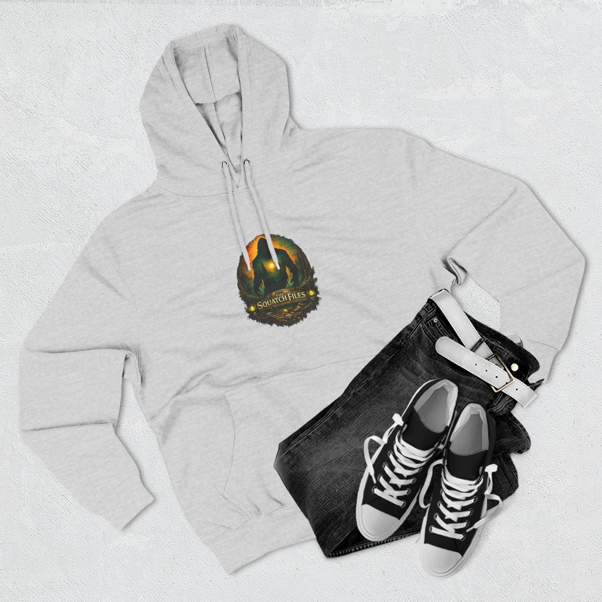 Squatch Go Energy Hoodie — Bigfoot Graphic Fleece Pullover (Made by Nature, Built by Science)
