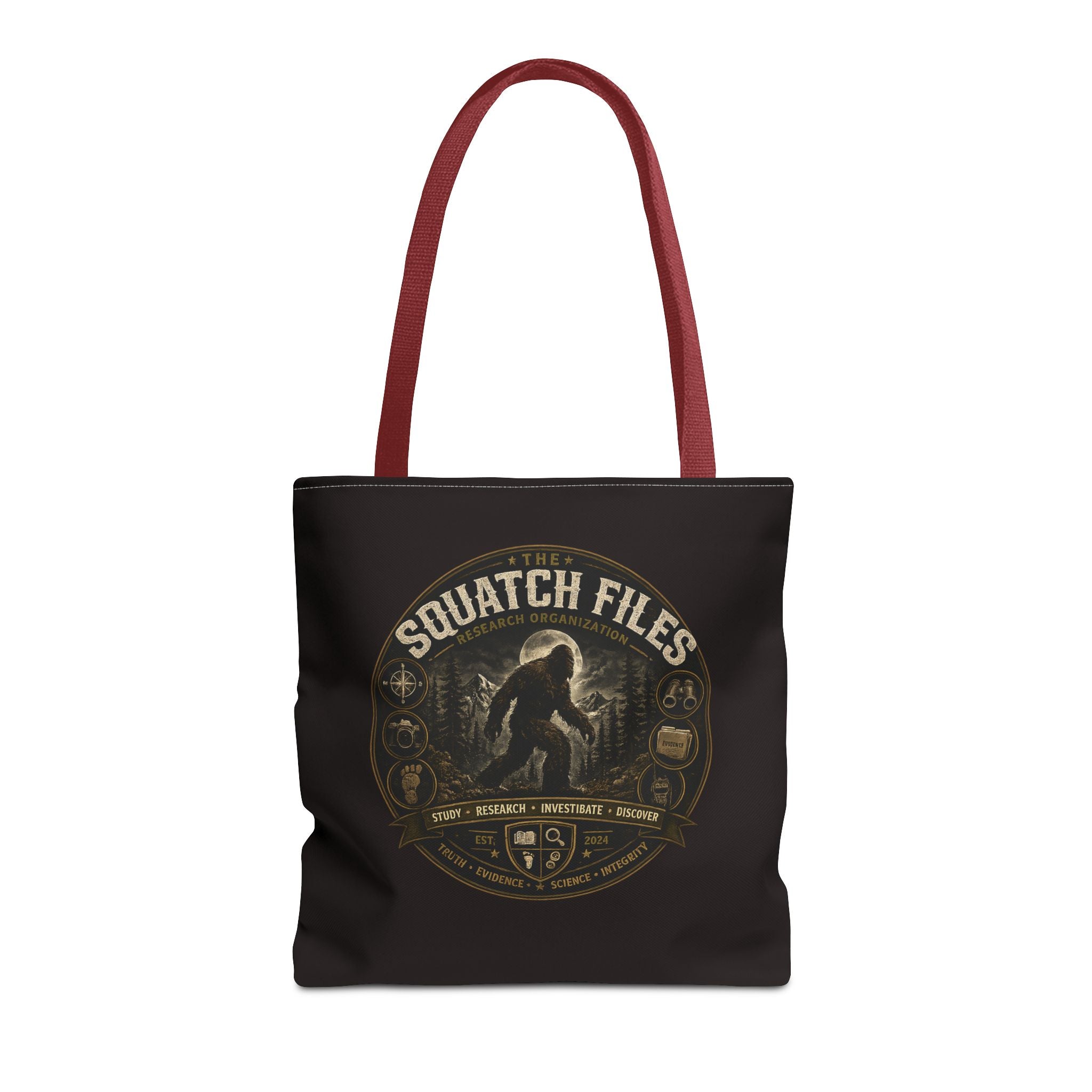 Squatch Files Tote Bag — Bigfoot Investigation Graphic Tote
