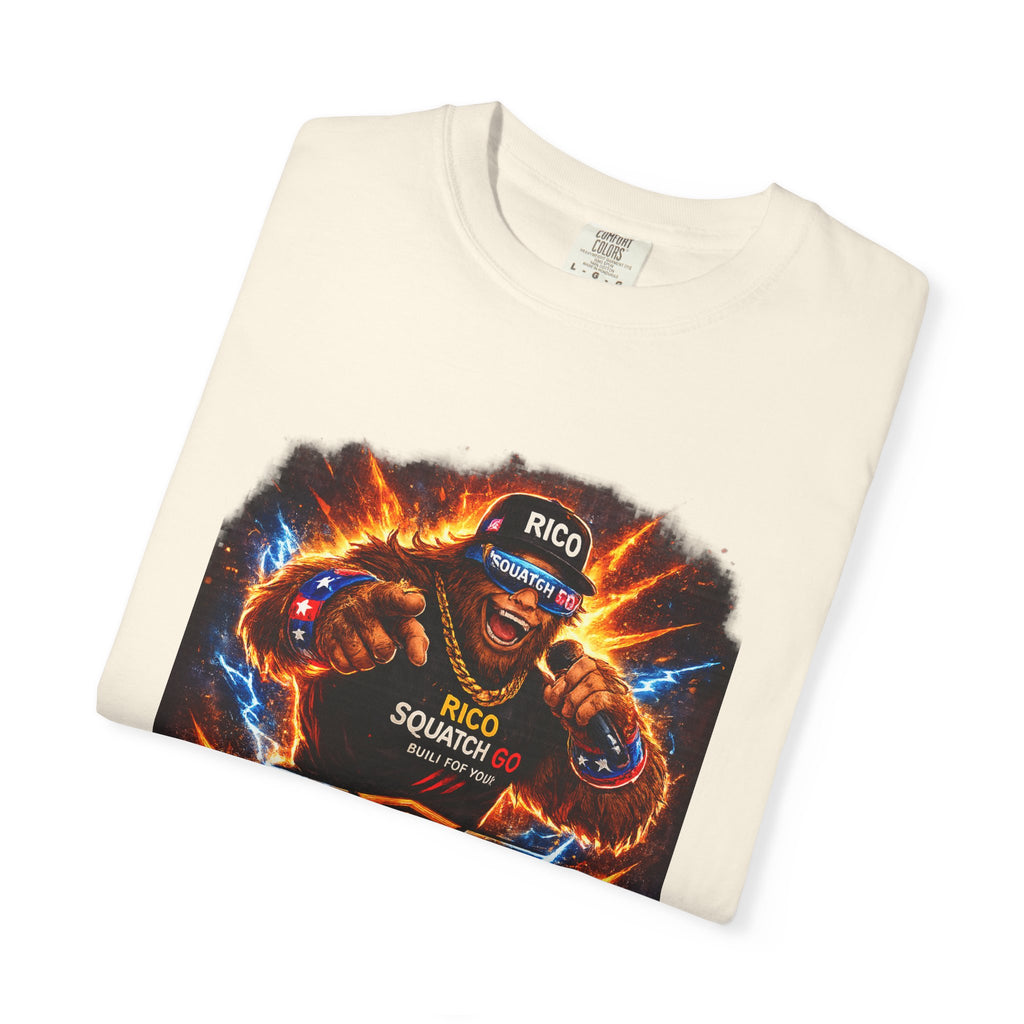 Squatch GC Energy Graphic T-Shirt — Retro Gamer Energy Drink Design