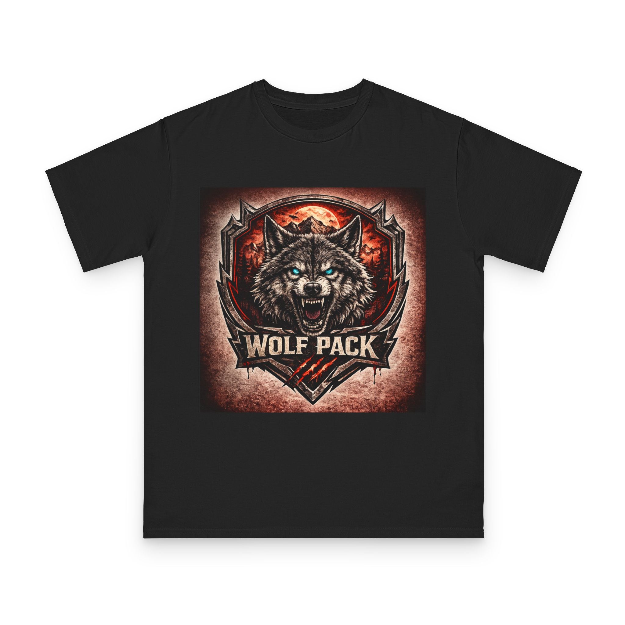 Wolf Pack Graphic T-Shirt — Fierce Wolf Emblem Tee