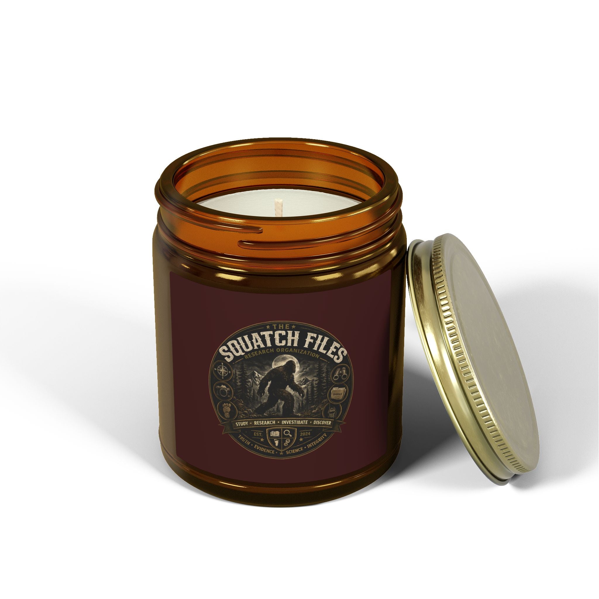 Coconut Apricot Wax Candle — Squatch Files Scent (4oz & 9oz)