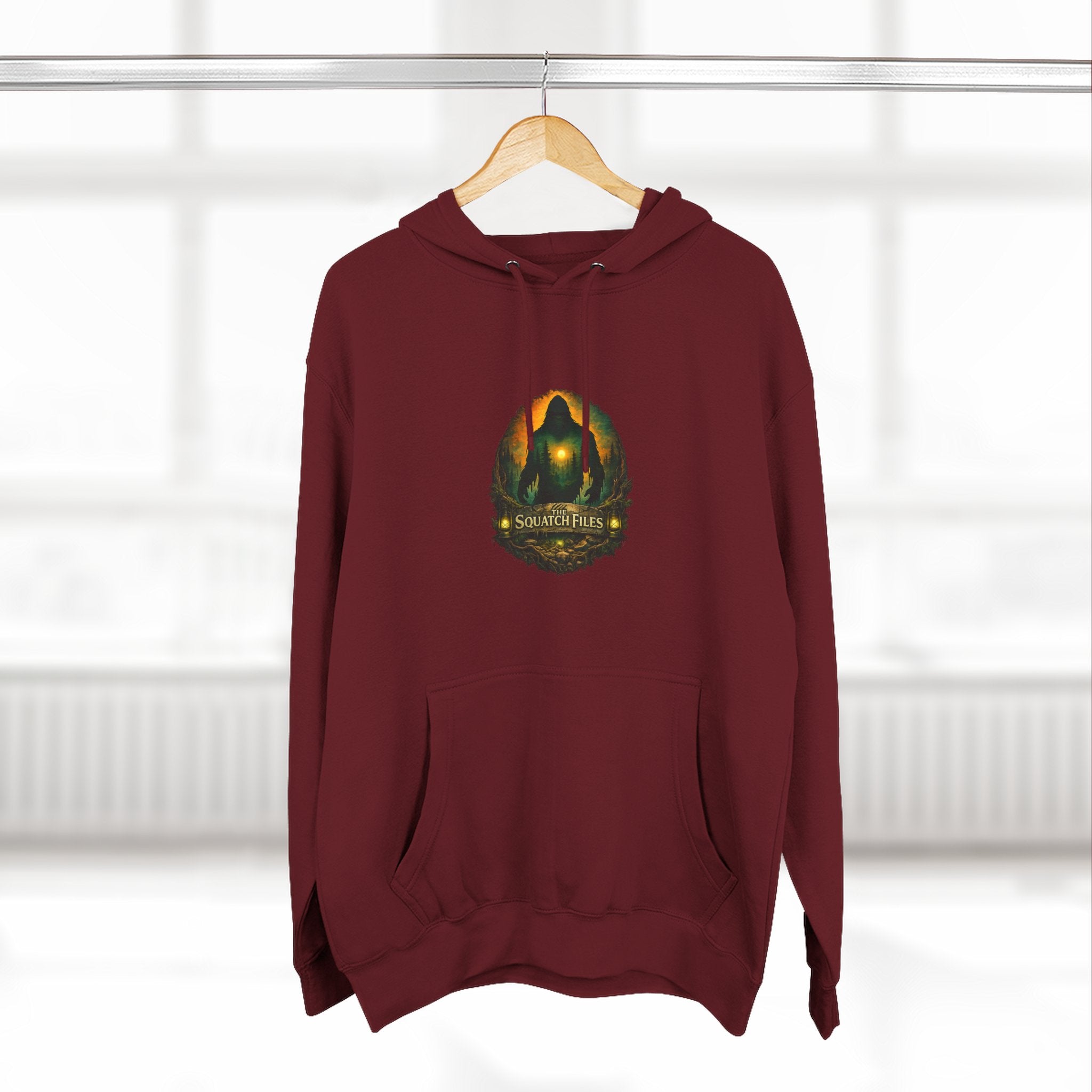 Squatch Go Energy Hoodie — Bigfoot Graphic Fleece Pullover (Made by Nature, Built by Science)