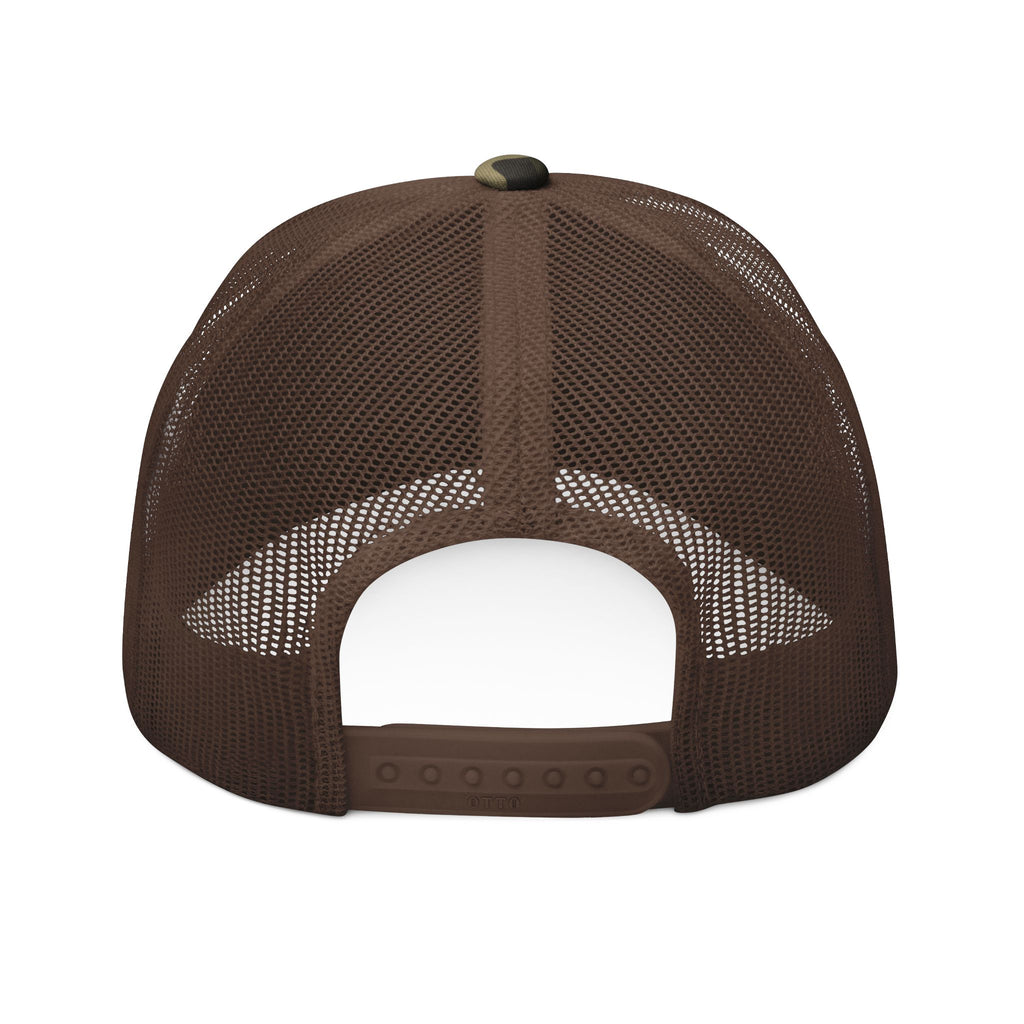 Camouflage Trucker Hat — Embroidered American Flag & Eagle Patch