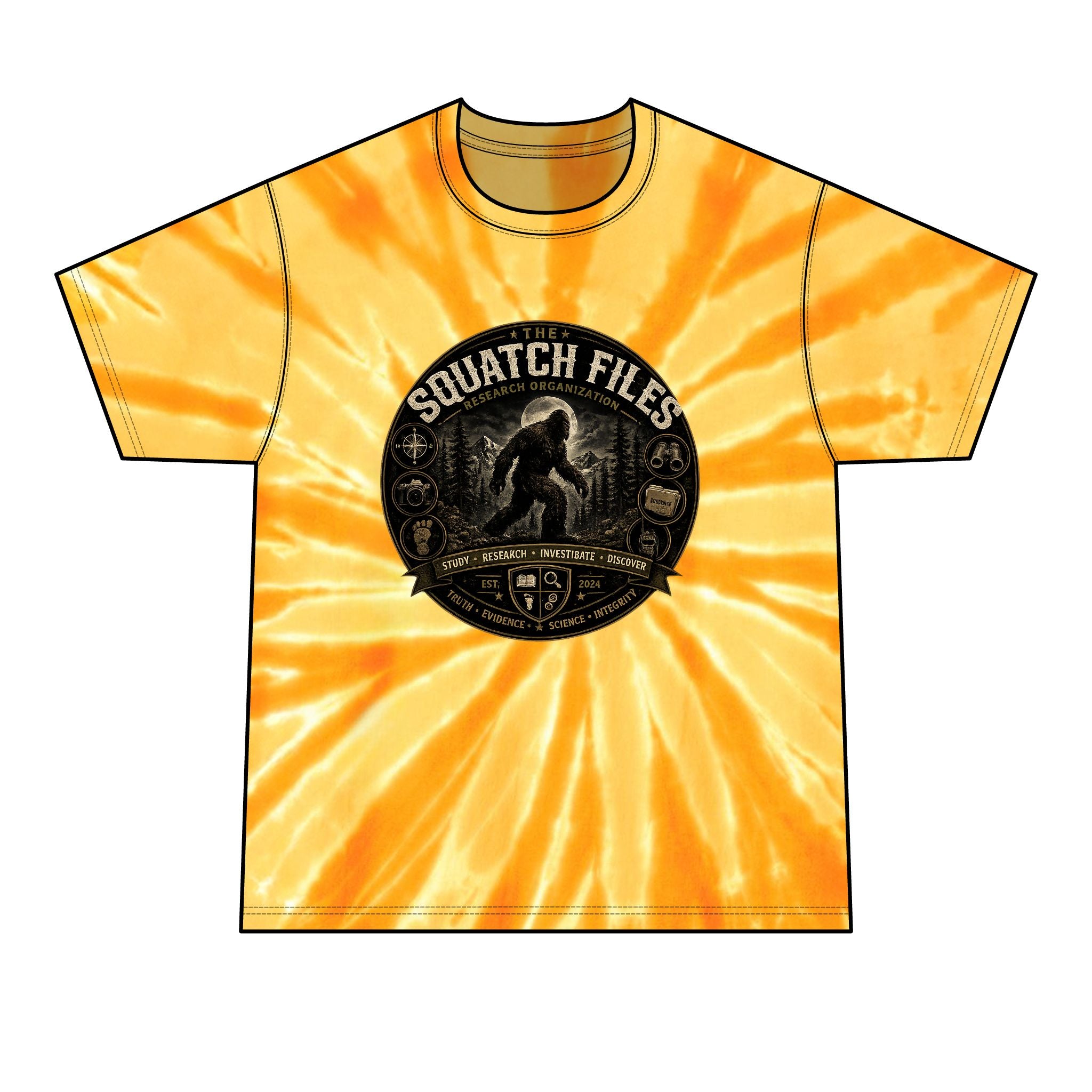 The Squatch Files Tie-Dye Tee — Men's Sasquatch Graphic T-Shirt