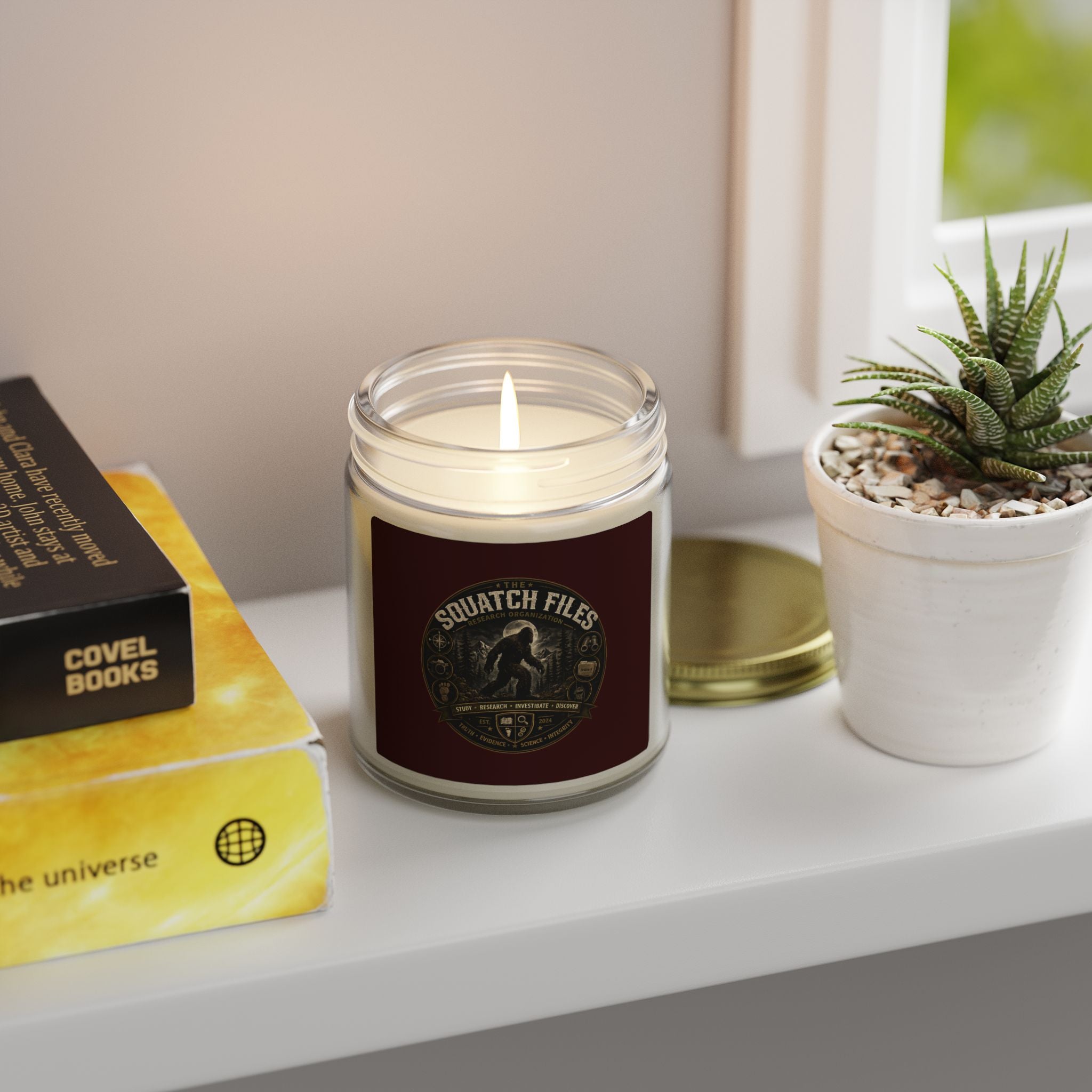 Coconut Apricot Wax Candle — Squatch Files Scent (4oz & 9oz)