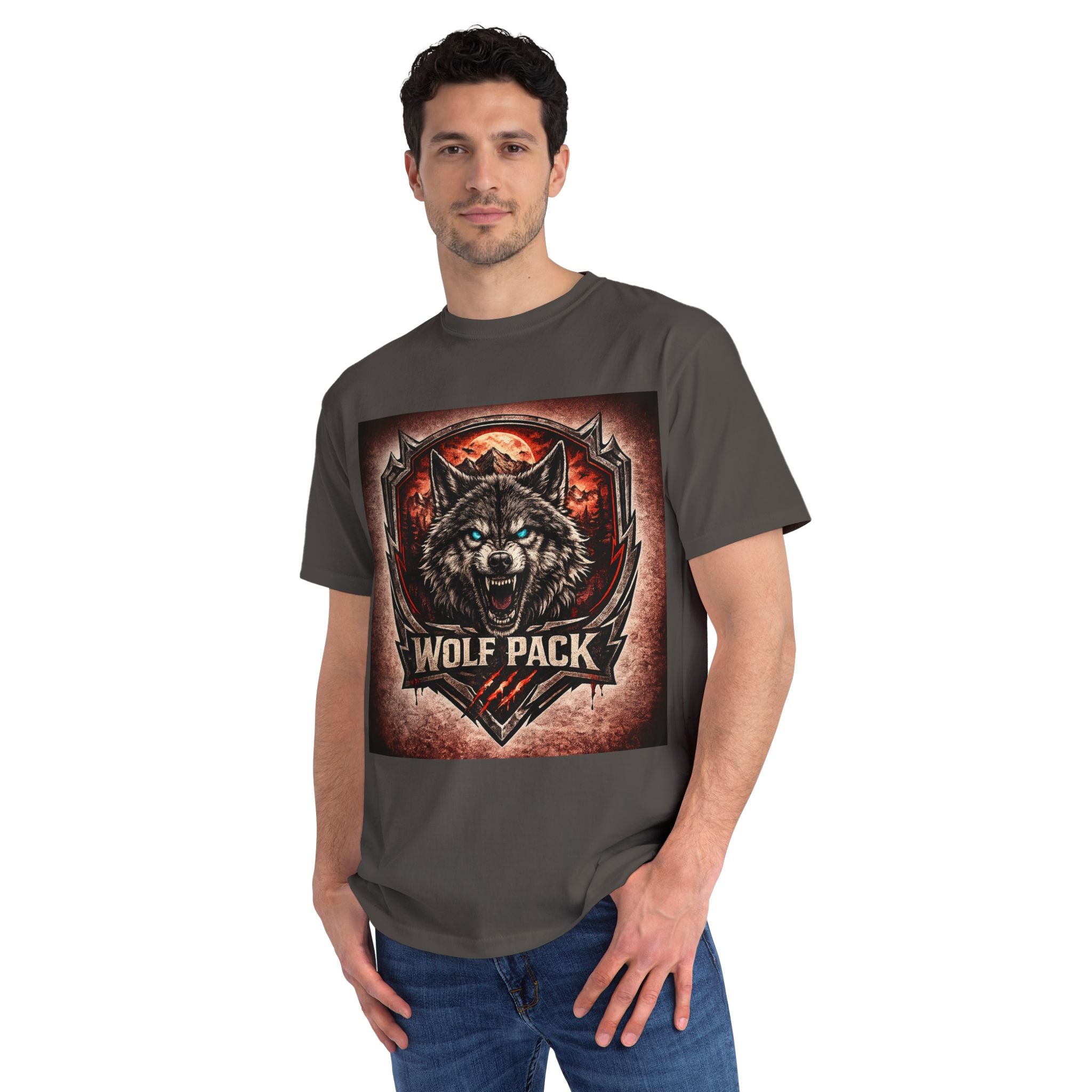 Wolf Pack Graphic T-Shirt — Fierce Wolf Emblem Tee