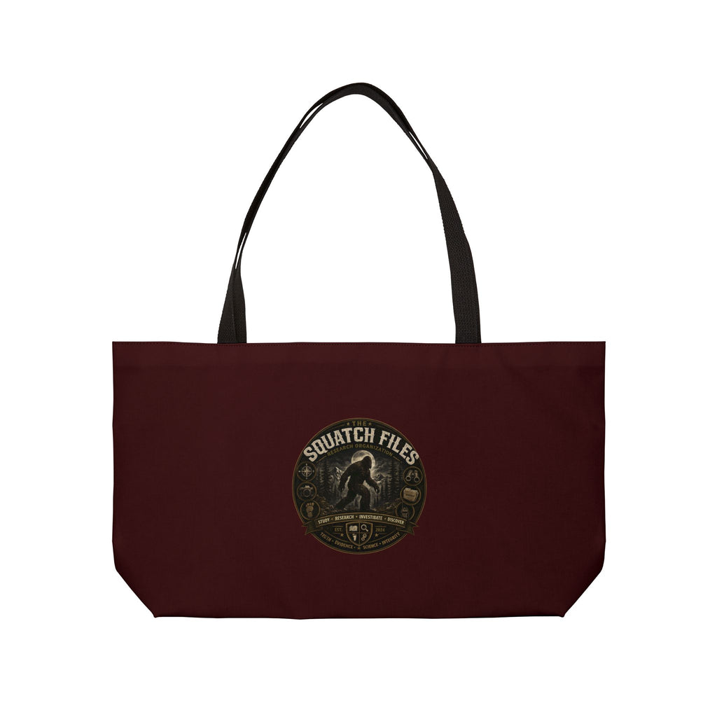 Weekender Tote Bag "Squatch Files" - Bigfoot Adventure Travel Tote