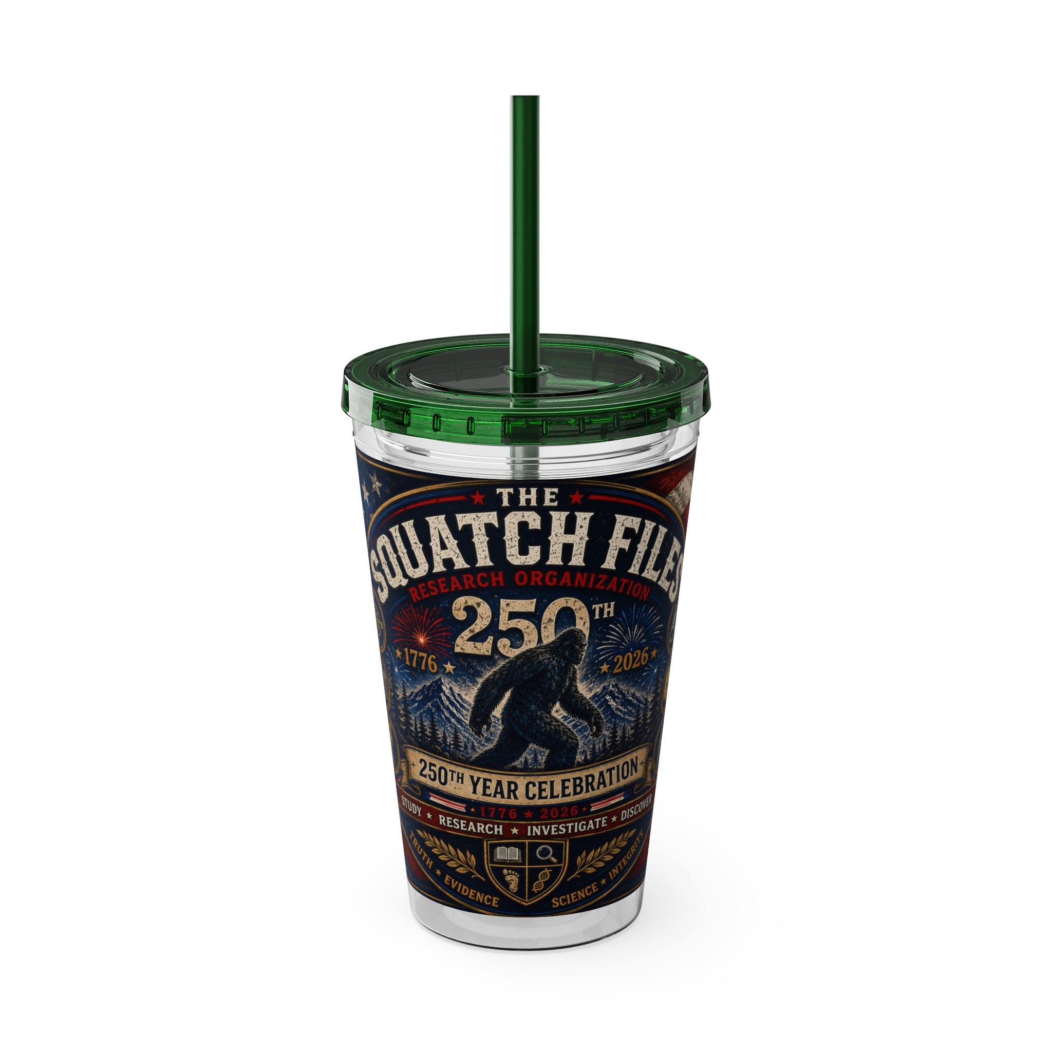 Sasquatch Files 250th Anniversary Tumbler — 16oz Insulated Straw Cup