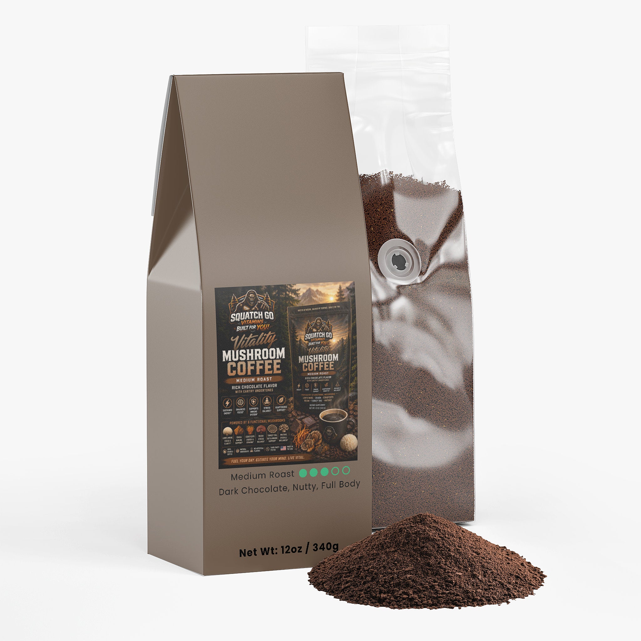 Vitality Mushroom Coffee (Medium Roast)