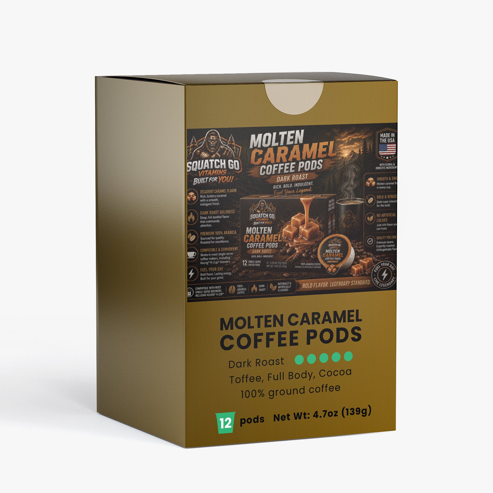 Molten Caramel Coffee Pods (Dark Roast)