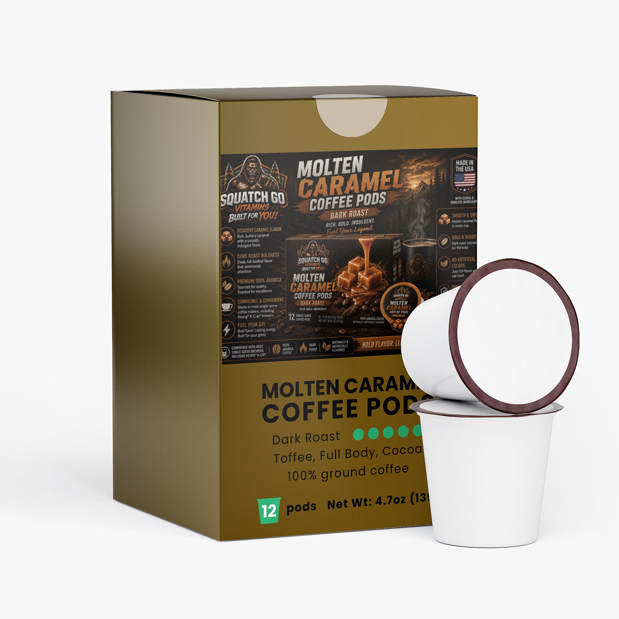 Molten Caramel Coffee Pods (Dark Roast)