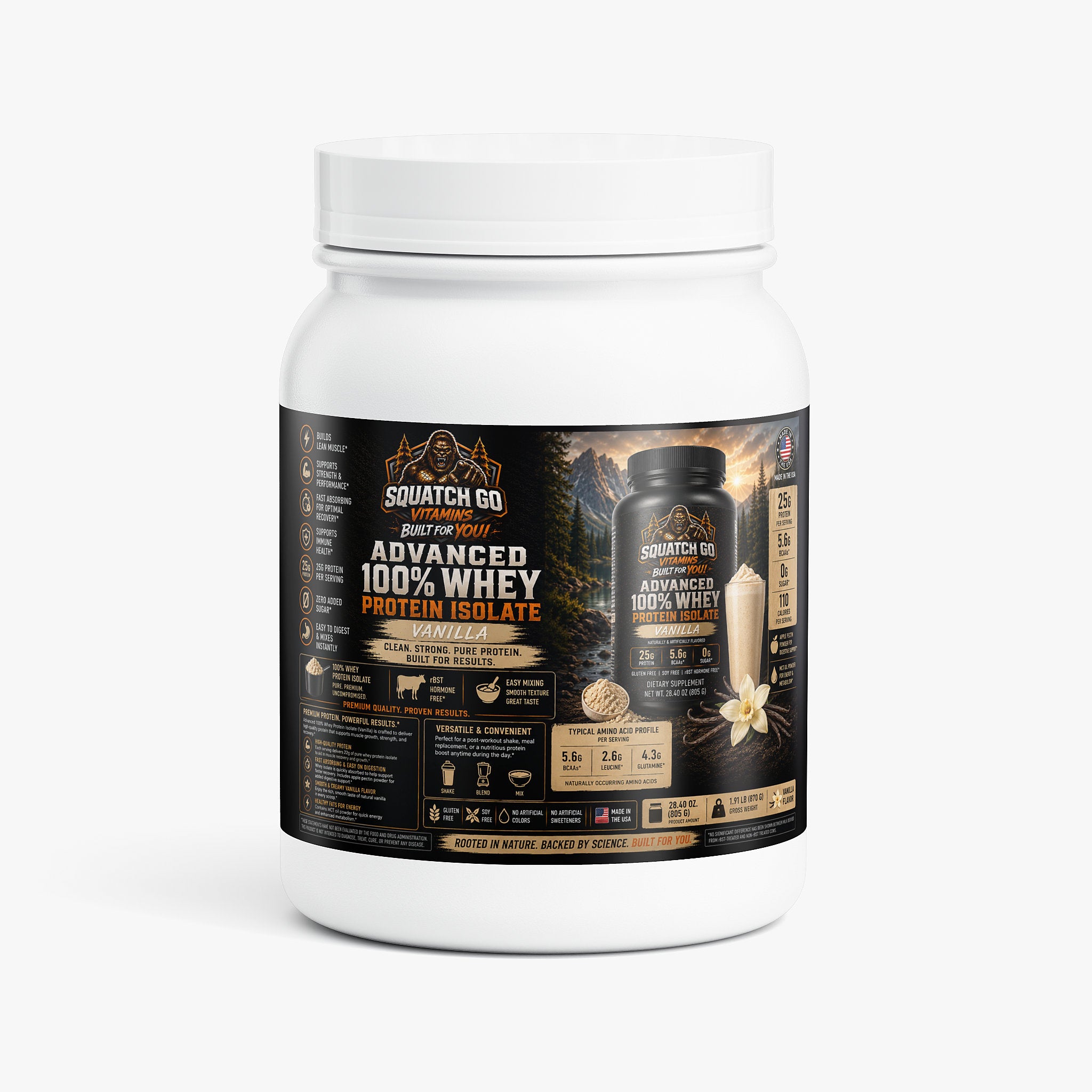 Advanced 100% Whey Protein Isolate (Vanilla)
