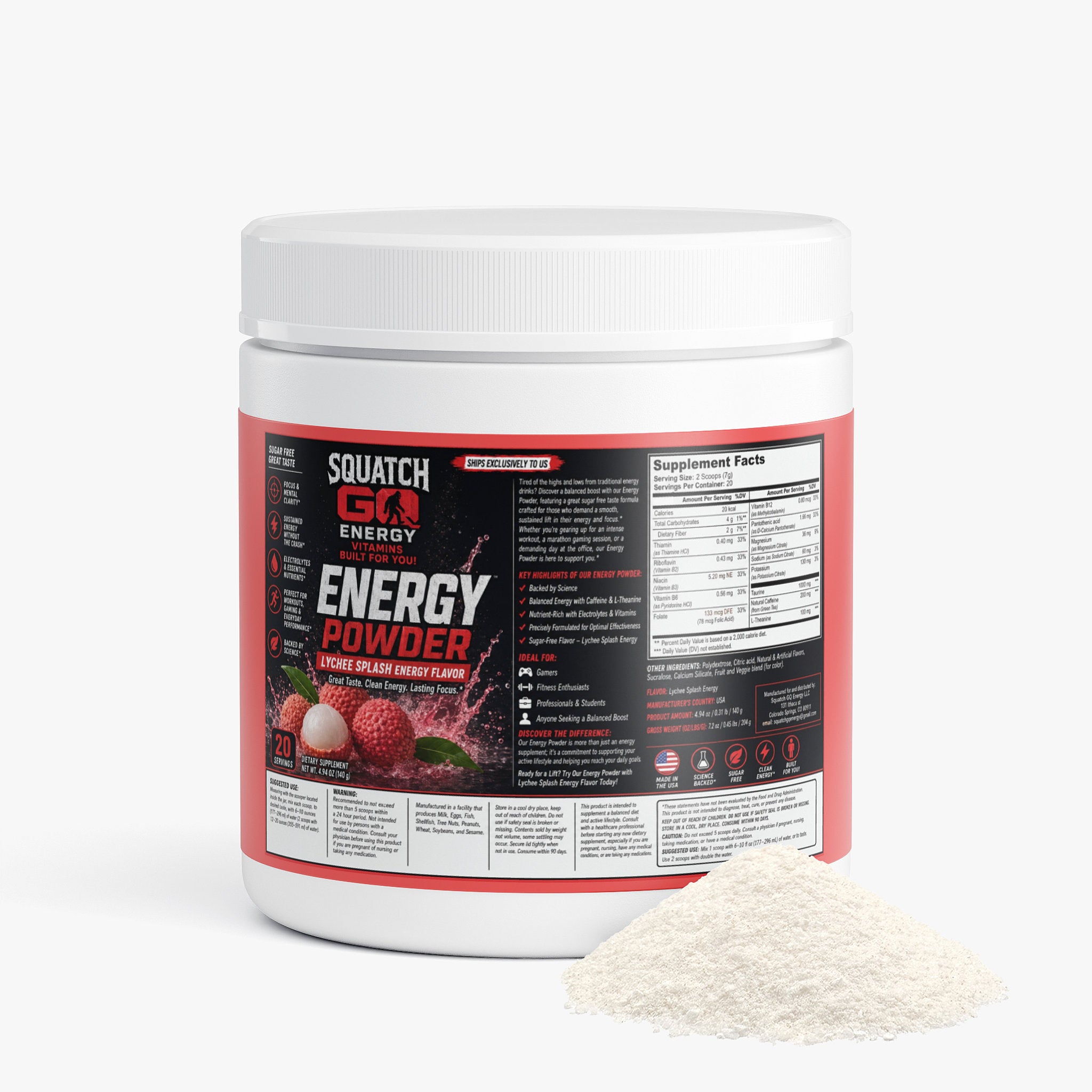 Energy Powder (Lychee Splash Energy)