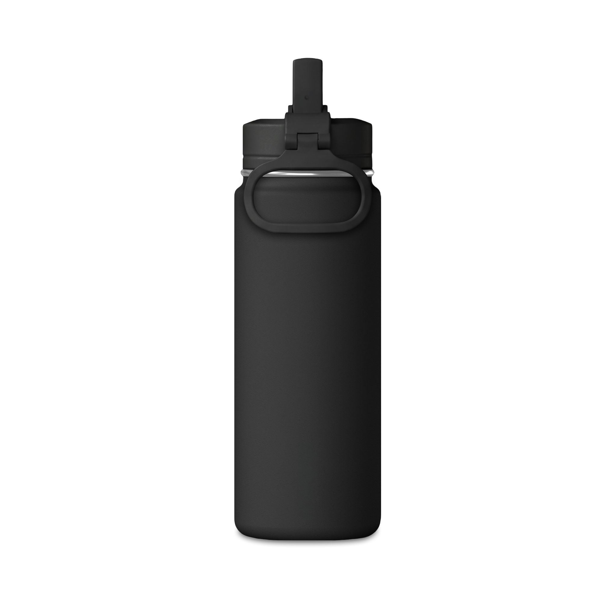 20oz Mini Water Bottle with Gray Brushstroke Design — Lightweight Straw Bottle for Kids & Everyday Hydration