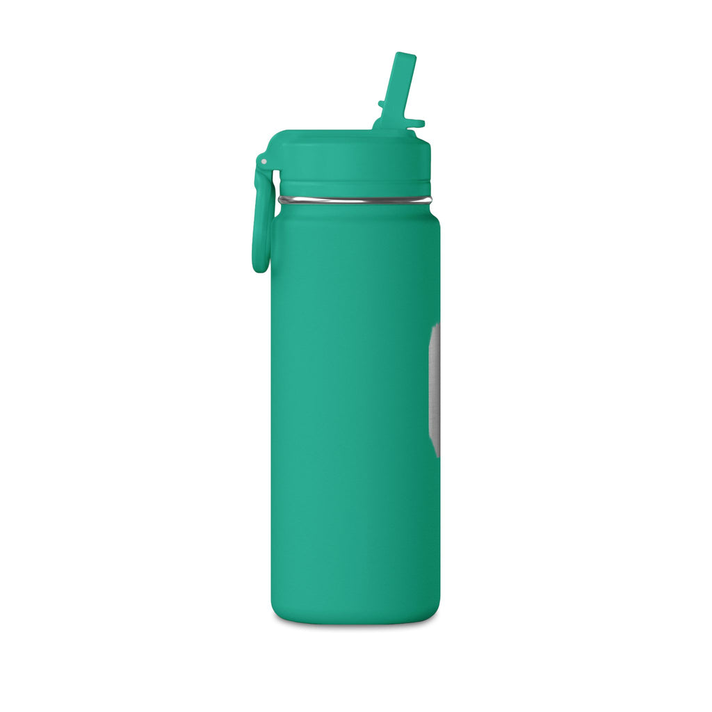 20oz Mini Water Bottle with Gray Brushstroke Design — Lightweight Straw Bottle for Kids & Everyday Hydration