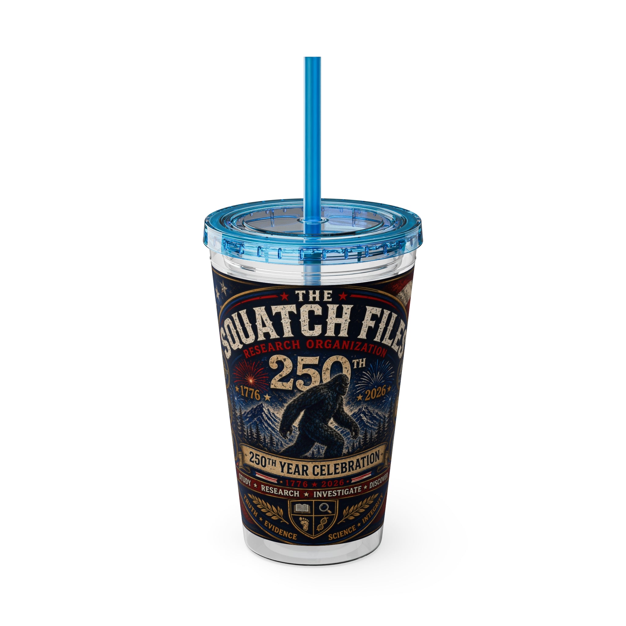 Sasquatch Files 250th Anniversary Tumbler — 16oz Insulated Straw Cup