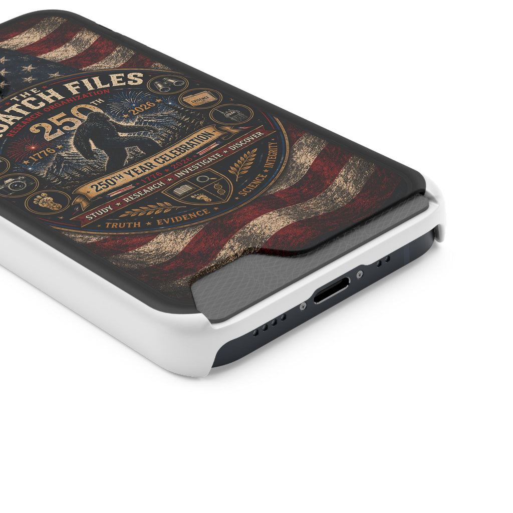 Phone Case — 'The Squatch Files 250th' Card Holder Case (Patriotic Bigfoot Design)