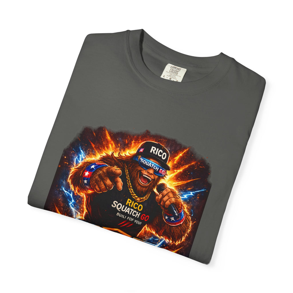 Squatch GC Energy Graphic T-Shirt — Retro Gamer Energy Drink Design