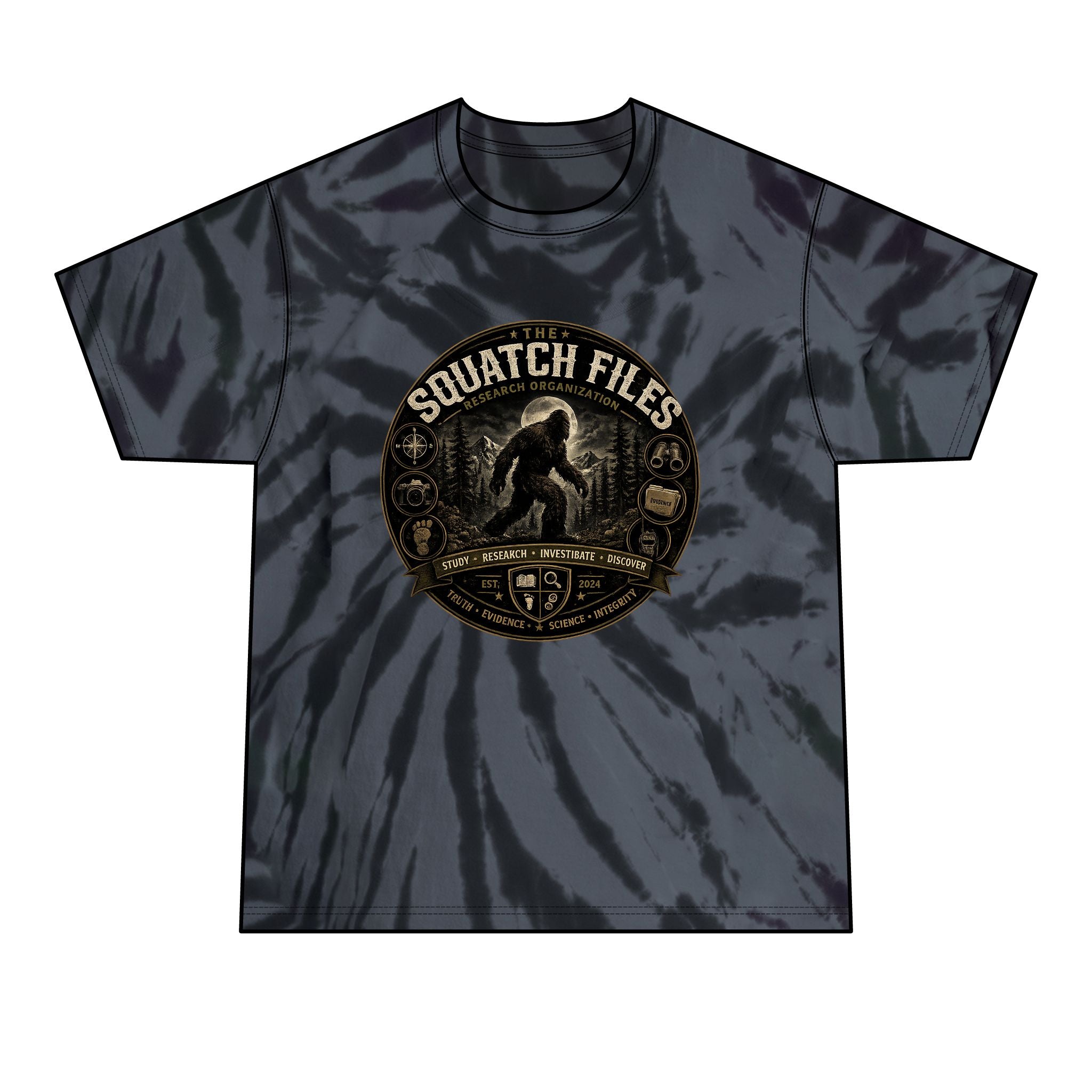 The Squatch Files Tie-Dye Tee — Men's Sasquatch Graphic T-Shirt