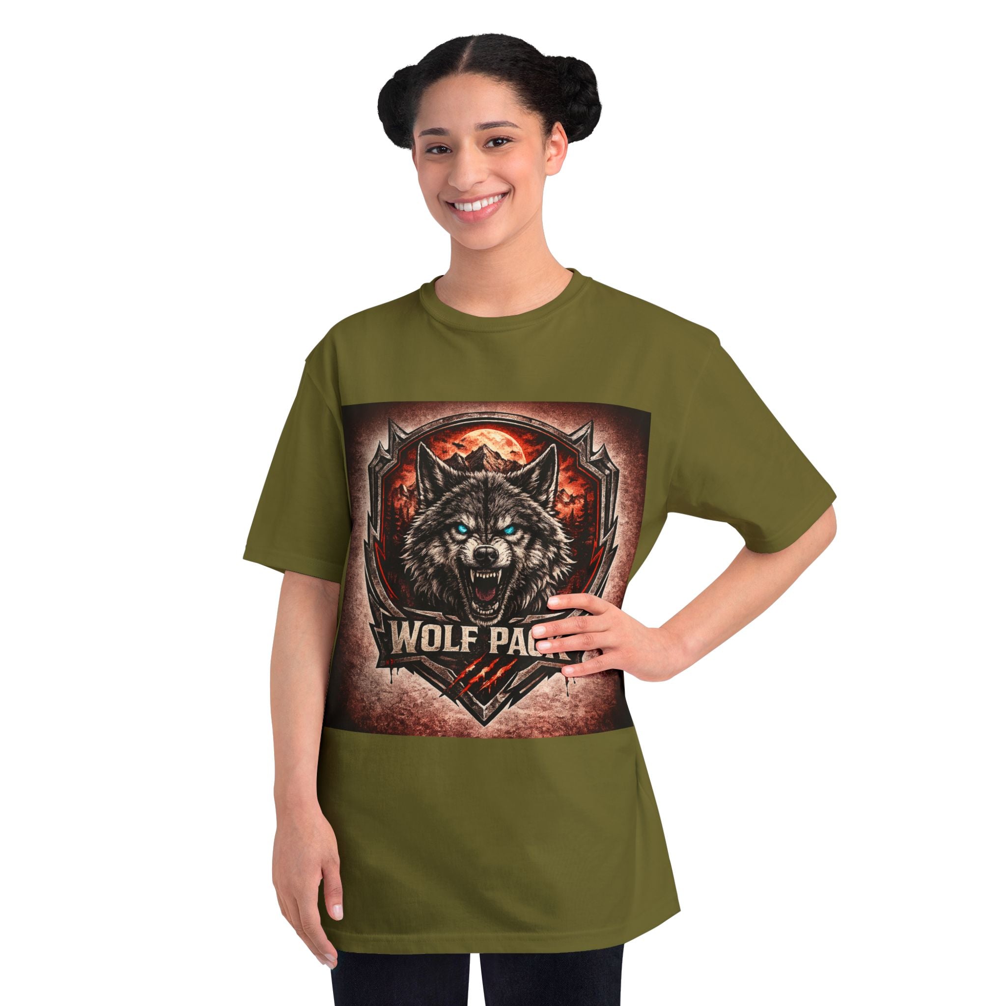 Wolf Pack Graphic T-Shirt — Fierce Wolf Emblem Tee