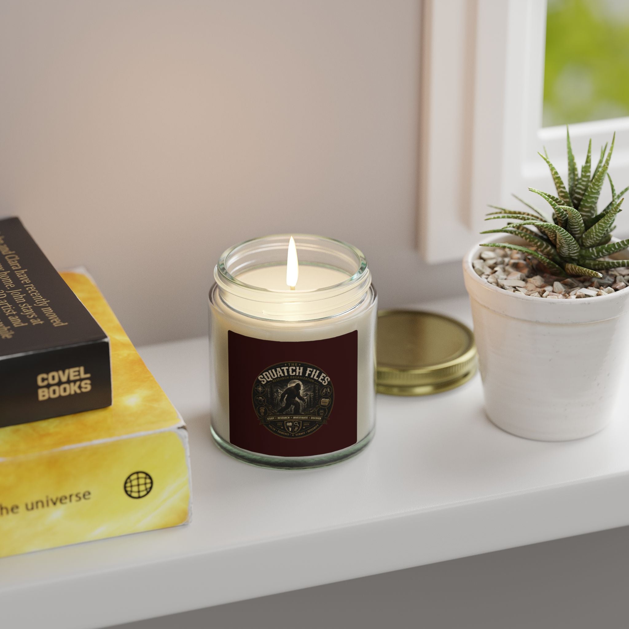 Coconut Apricot Wax Candle — Squatch Files Scent (4oz & 9oz)