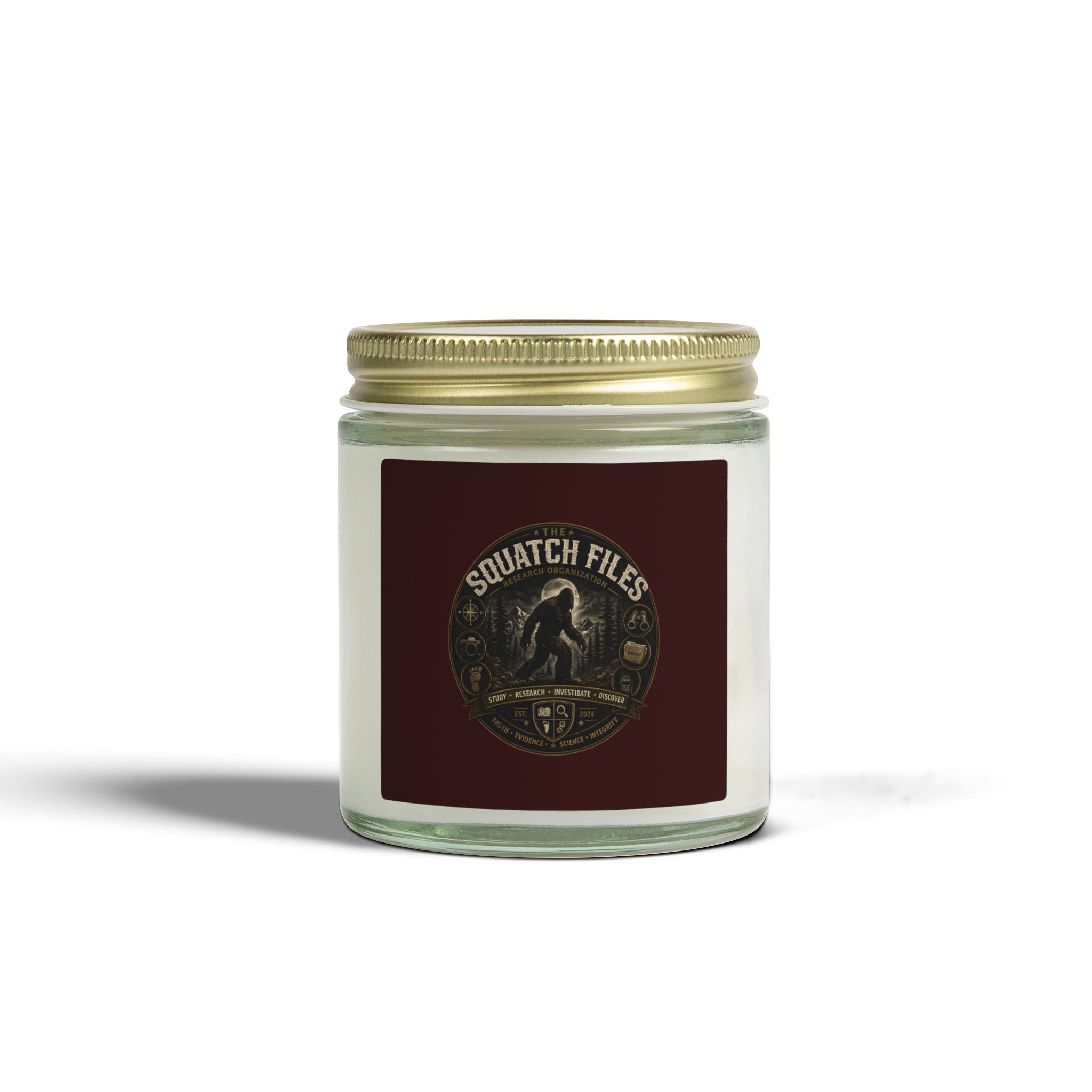 Coconut Apricot Wax Candle — Squatch Files Scent (4oz & 9oz)
