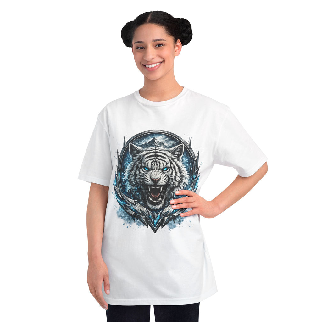 White Tiger Graphic T-Shirt — Fierce Ice-Cold Predator Design