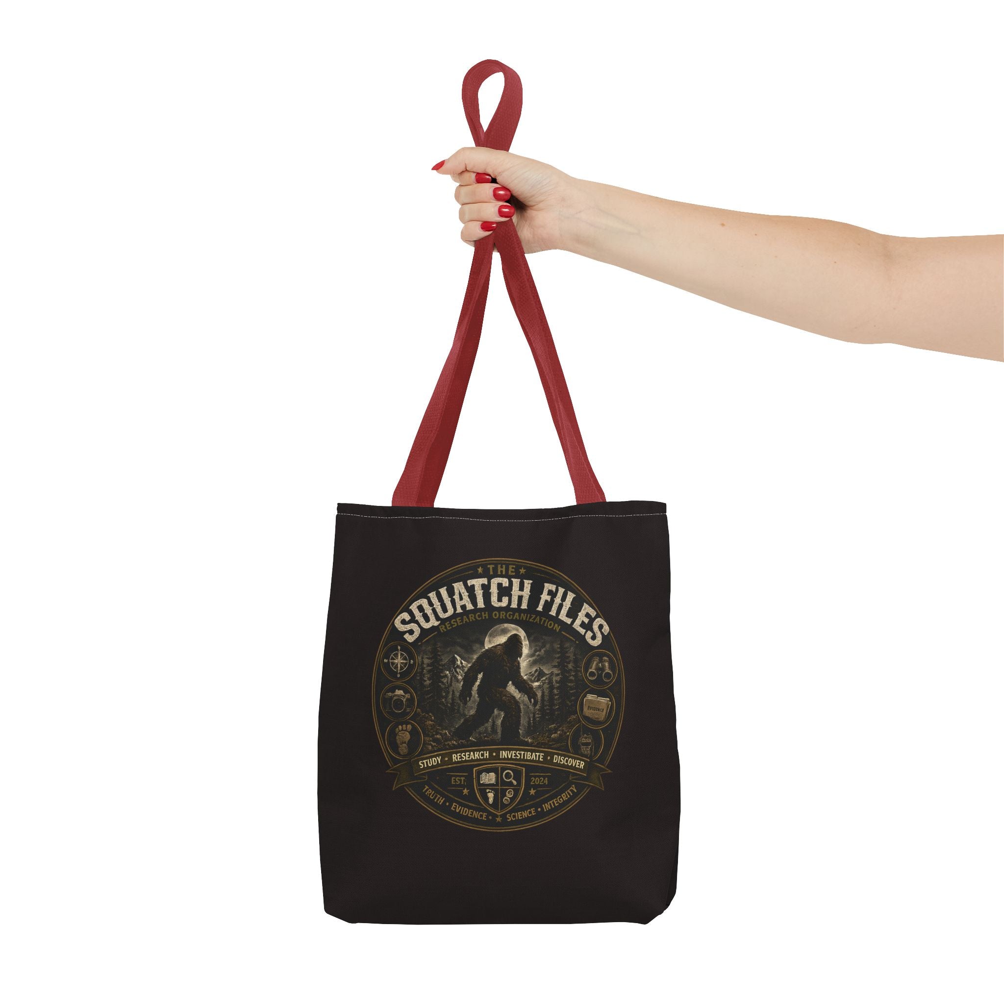 Squatch Files Tote Bag — Bigfoot Investigation Graphic Tote