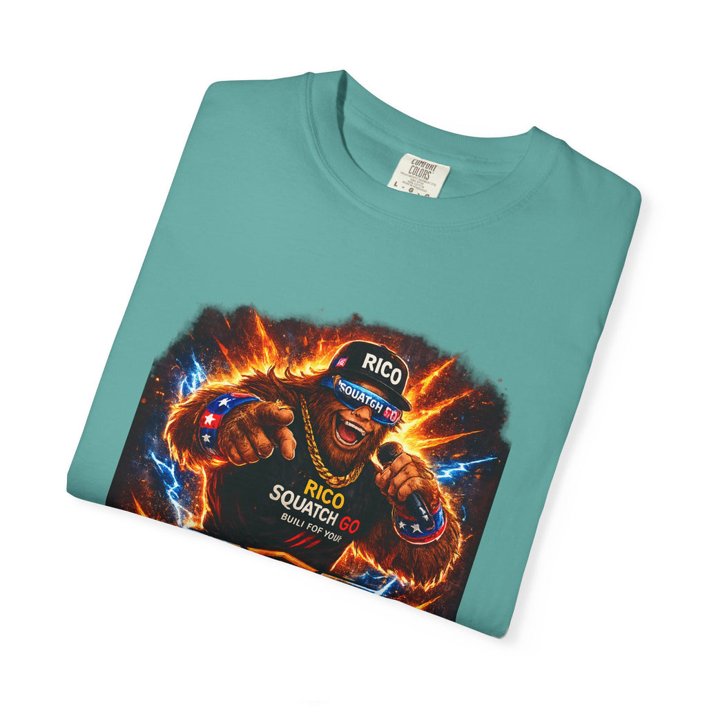 Squatch GC Energy Graphic T-Shirt — Retro Gamer Energy Drink Design